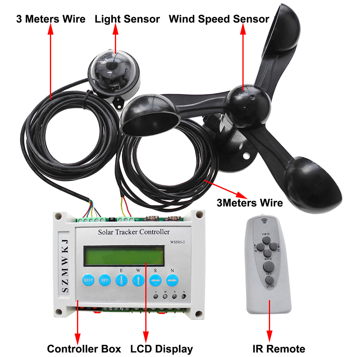 DC 12V 6000N Dual Axis Solar Tracker -Solar Panel Auto Tracking Sun Track System