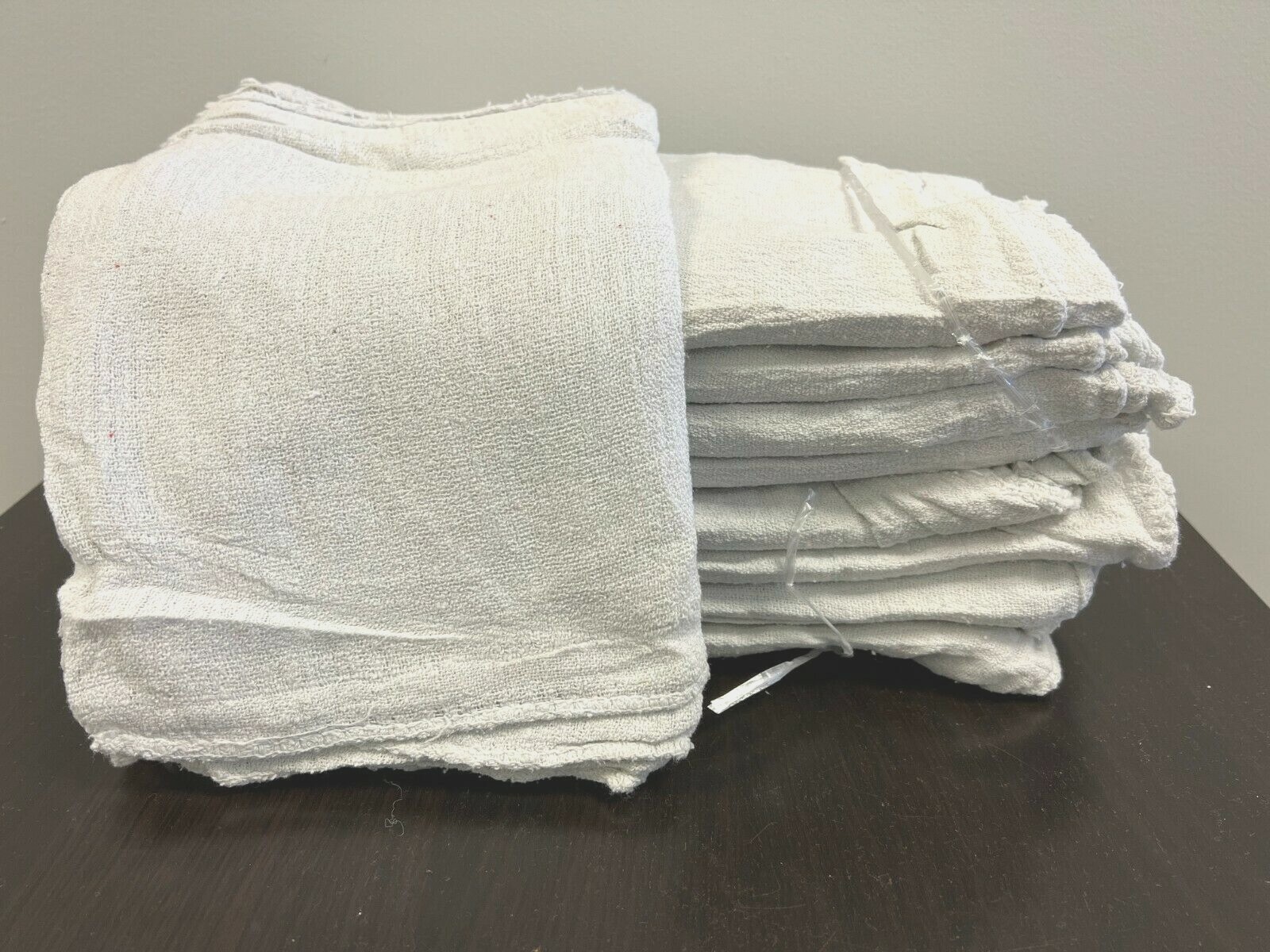 100 PIECES NEW WHITE INDUSTRIAL SHOP RAGS CLEANING TOWELS