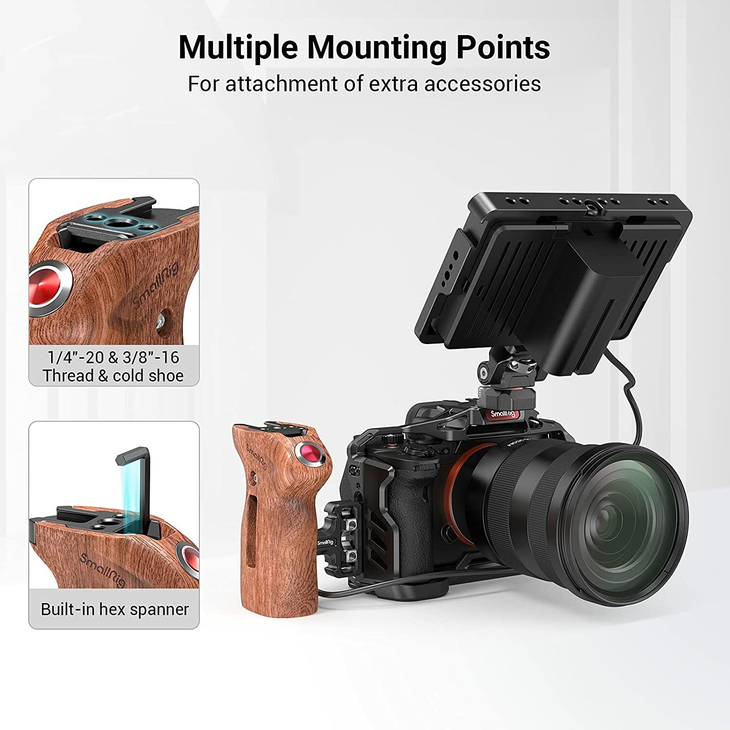 SmallRig Threaded Side Handle with Record Start/Stop Remote Trigger