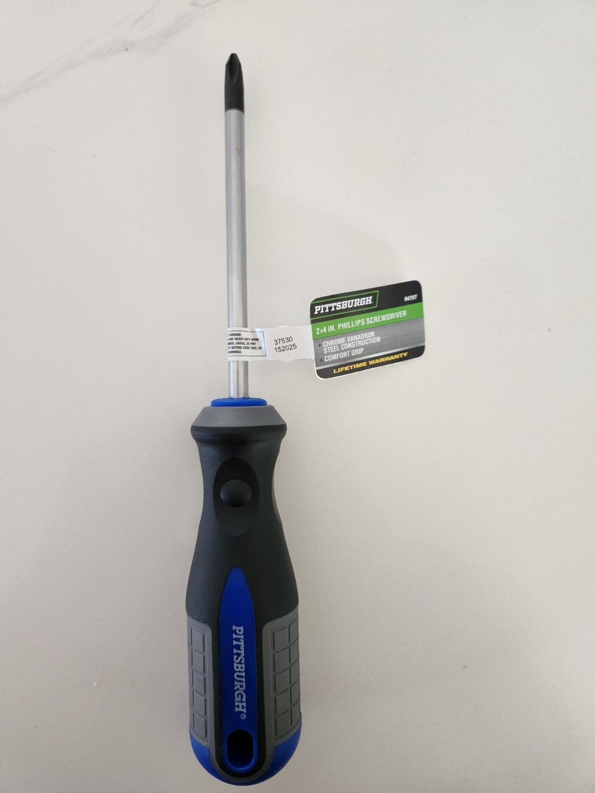 Pittsburgh, Screw Driver, Chrome Vandium, Phillips #2 X4"  Lifetime Warranty