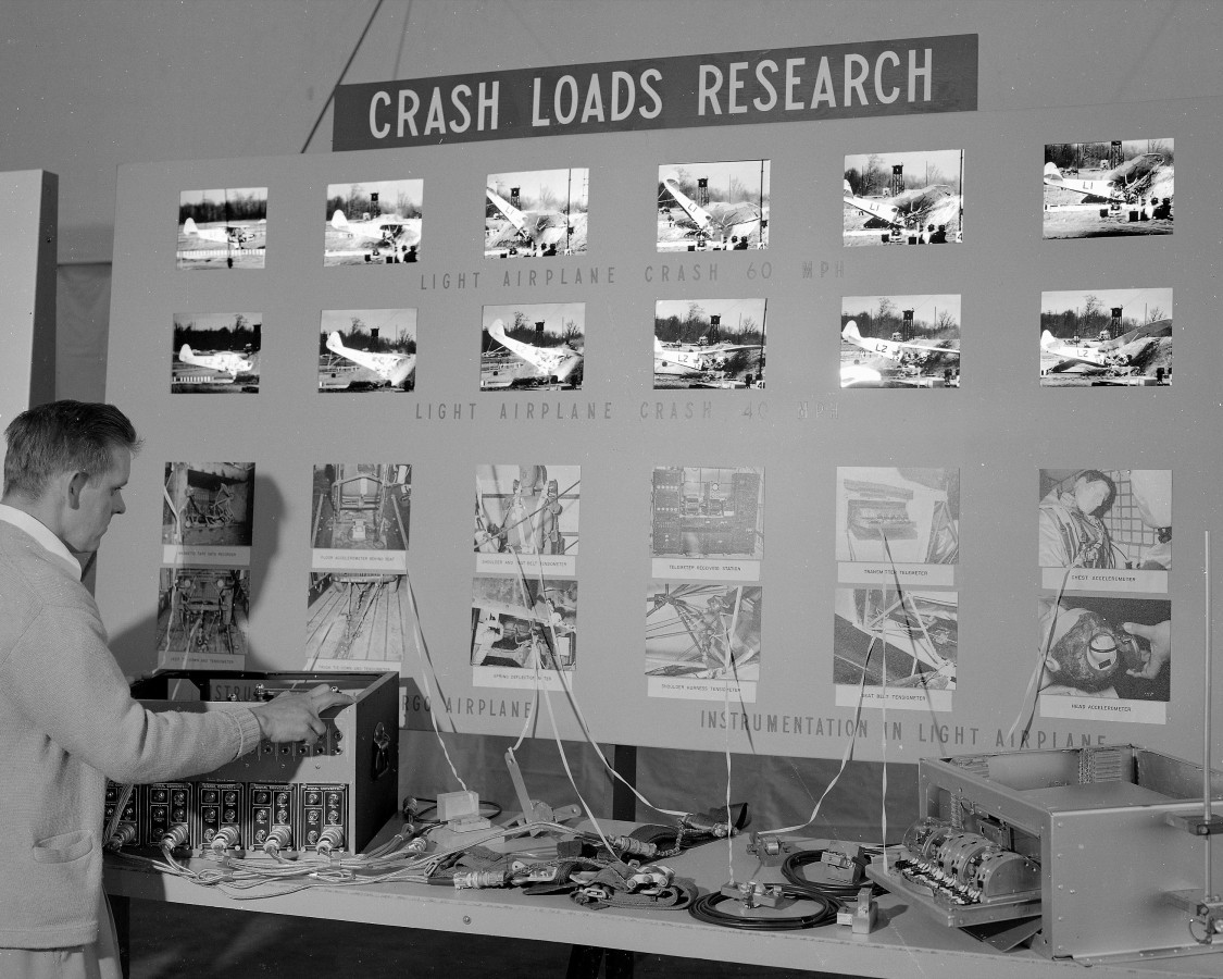 NASA Aircraft Crash Loads Research Display - 8x10 Photo On 8.5x11 #2021