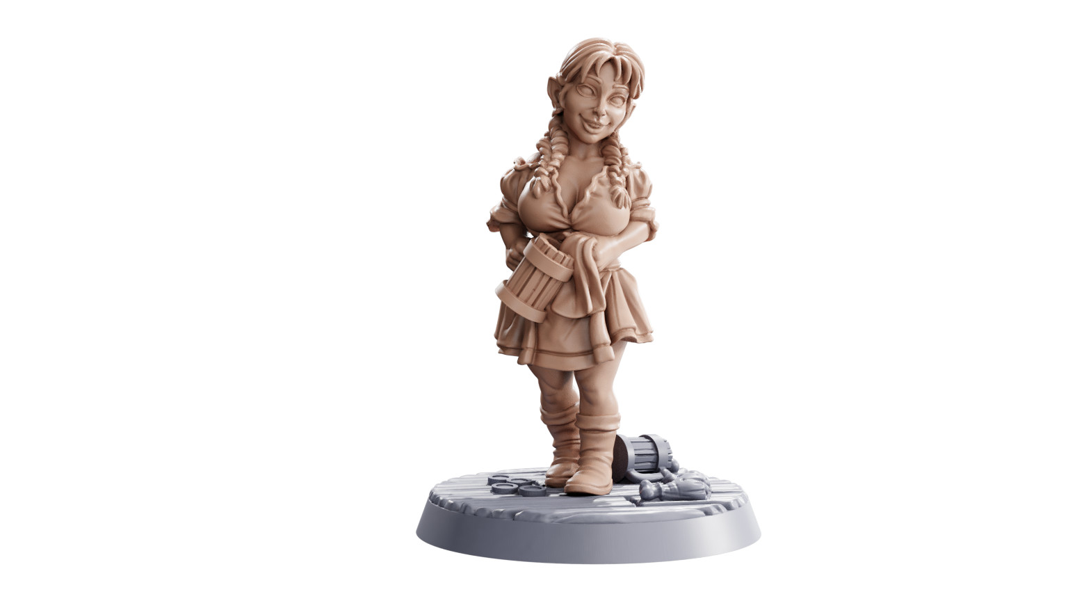 Dungeons & Dragons Playable Character Female Halfling Trixie Barmaid, Adventurer