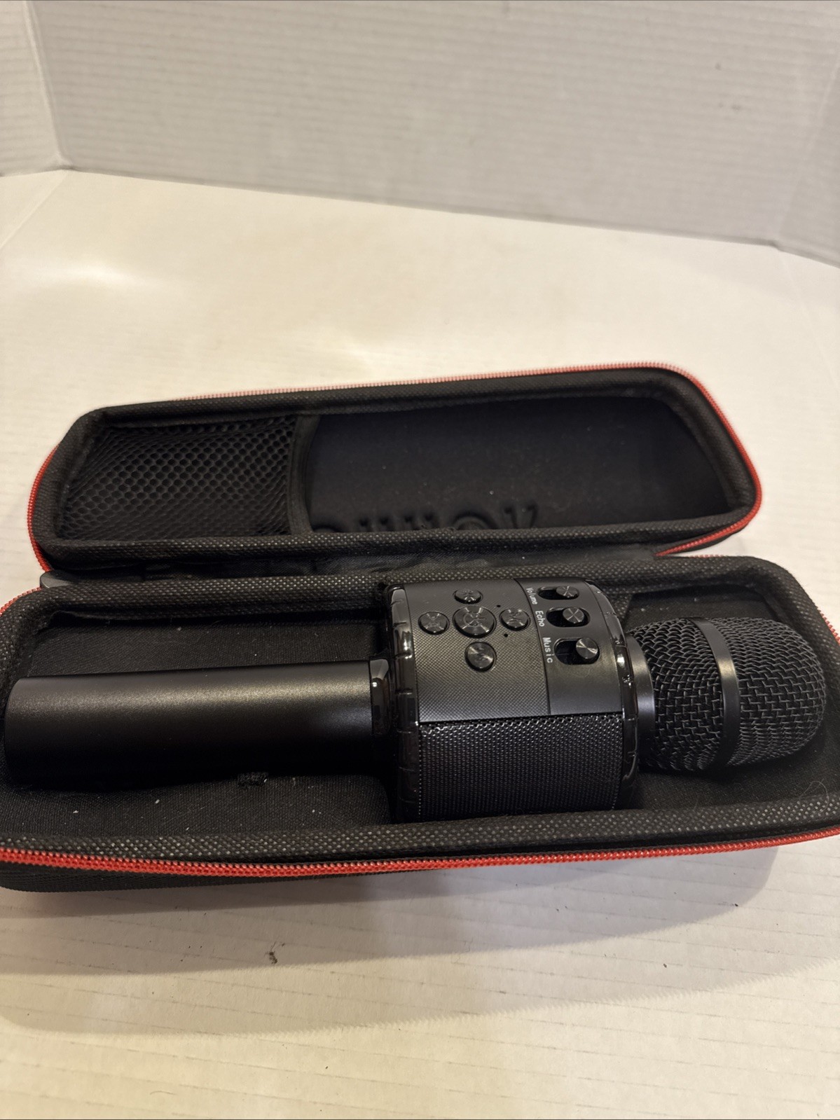 Bonaok Wireless Bluetooth Karaoke Microphone Portable Handheld Speaker Black.