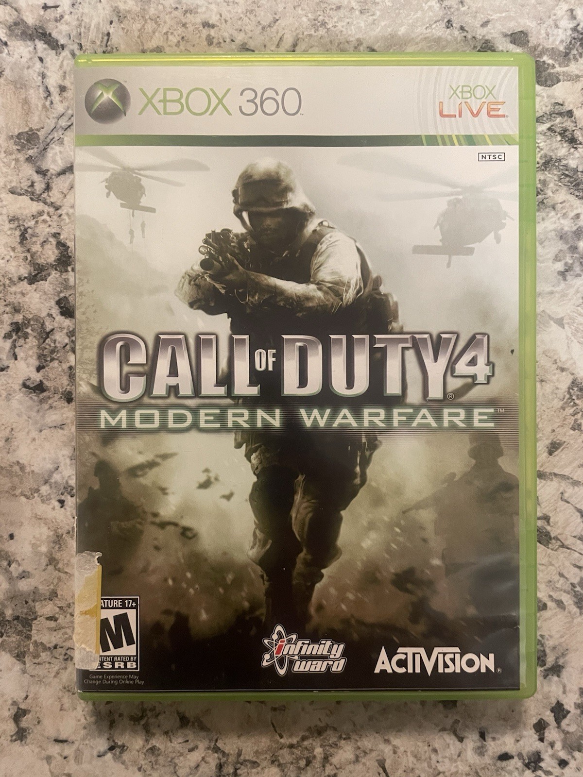 Activision Call of Duty 4 Modern Warfare Xbox 360 Original DVD Keep Case