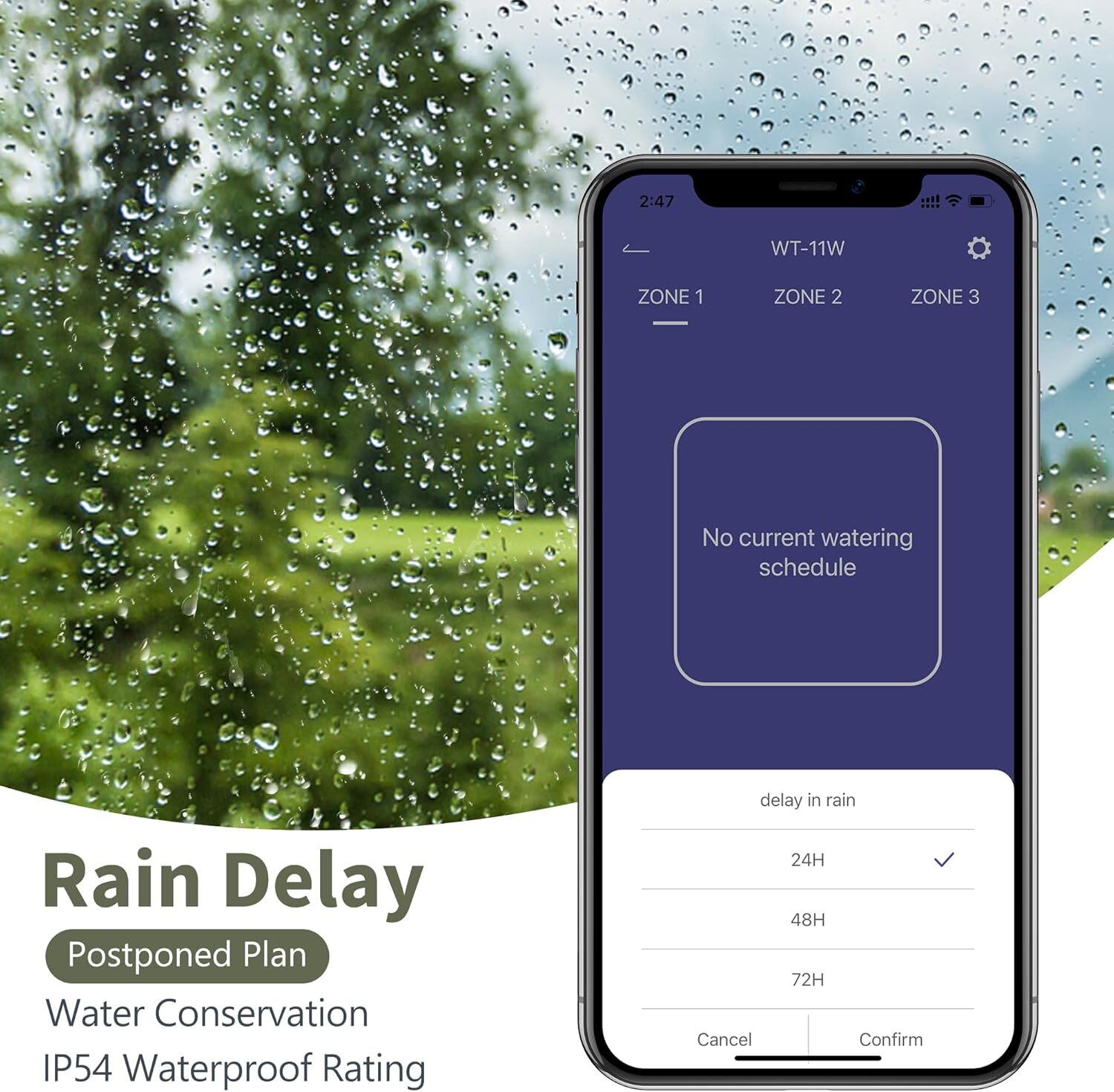Lawn Smart Sprinkler Watering Timer WiFi Irrigation Controller Water Timer 3Zone