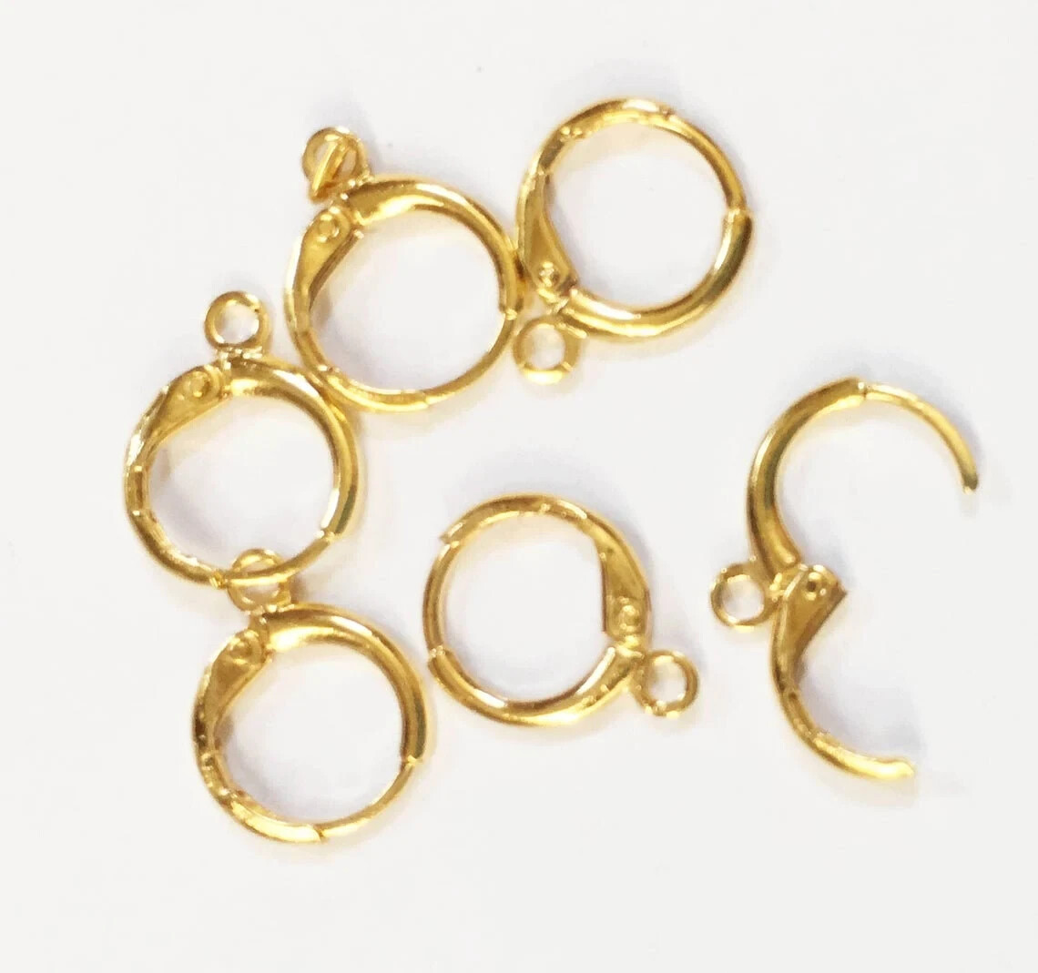 30 pcs Round Leverback EarWire 12mm