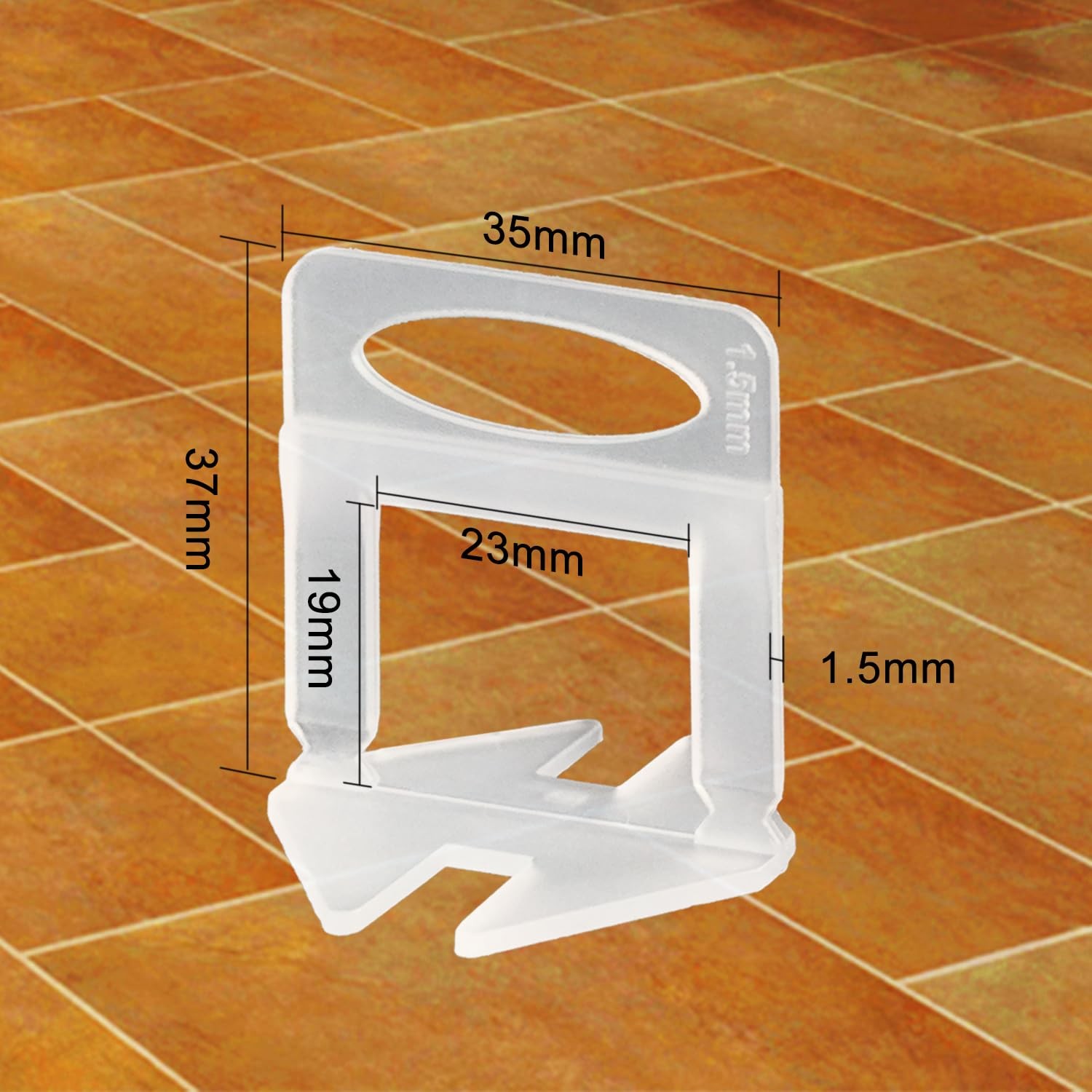 Tile Leveling System Clips 1/16" Leveler 1.5mm Clips, White