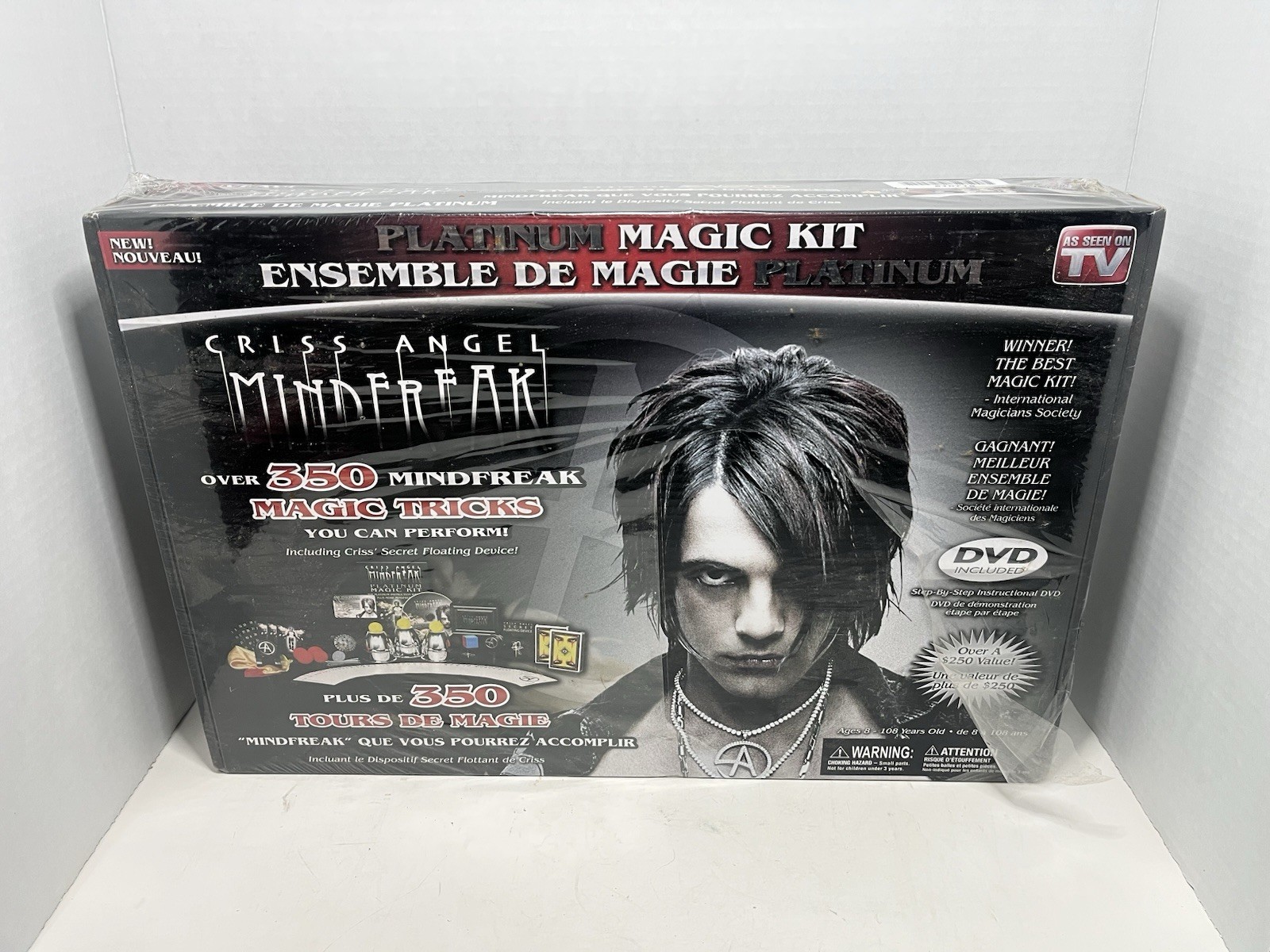 NIP Chris Angel Mind Freak Platinum Magic Kit w/ DVD 350 Tricks As Seen on TV