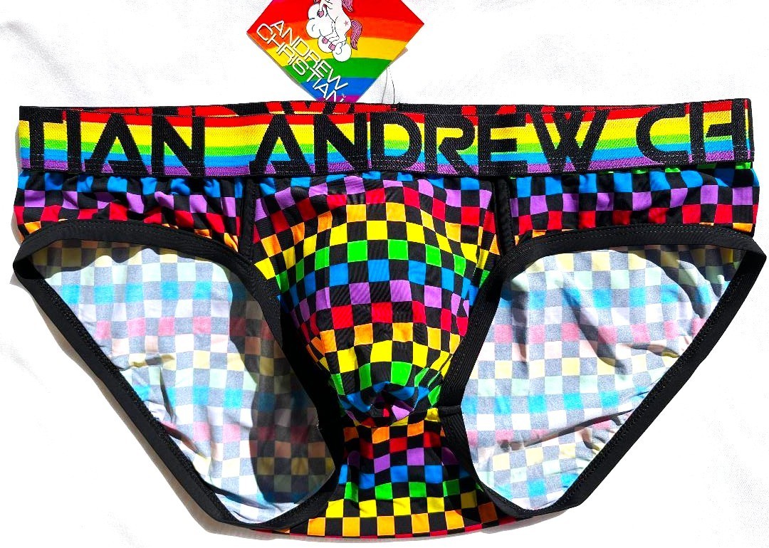Andrew Christian Pride Checker Brief - 91780 - Small, Medium & Large