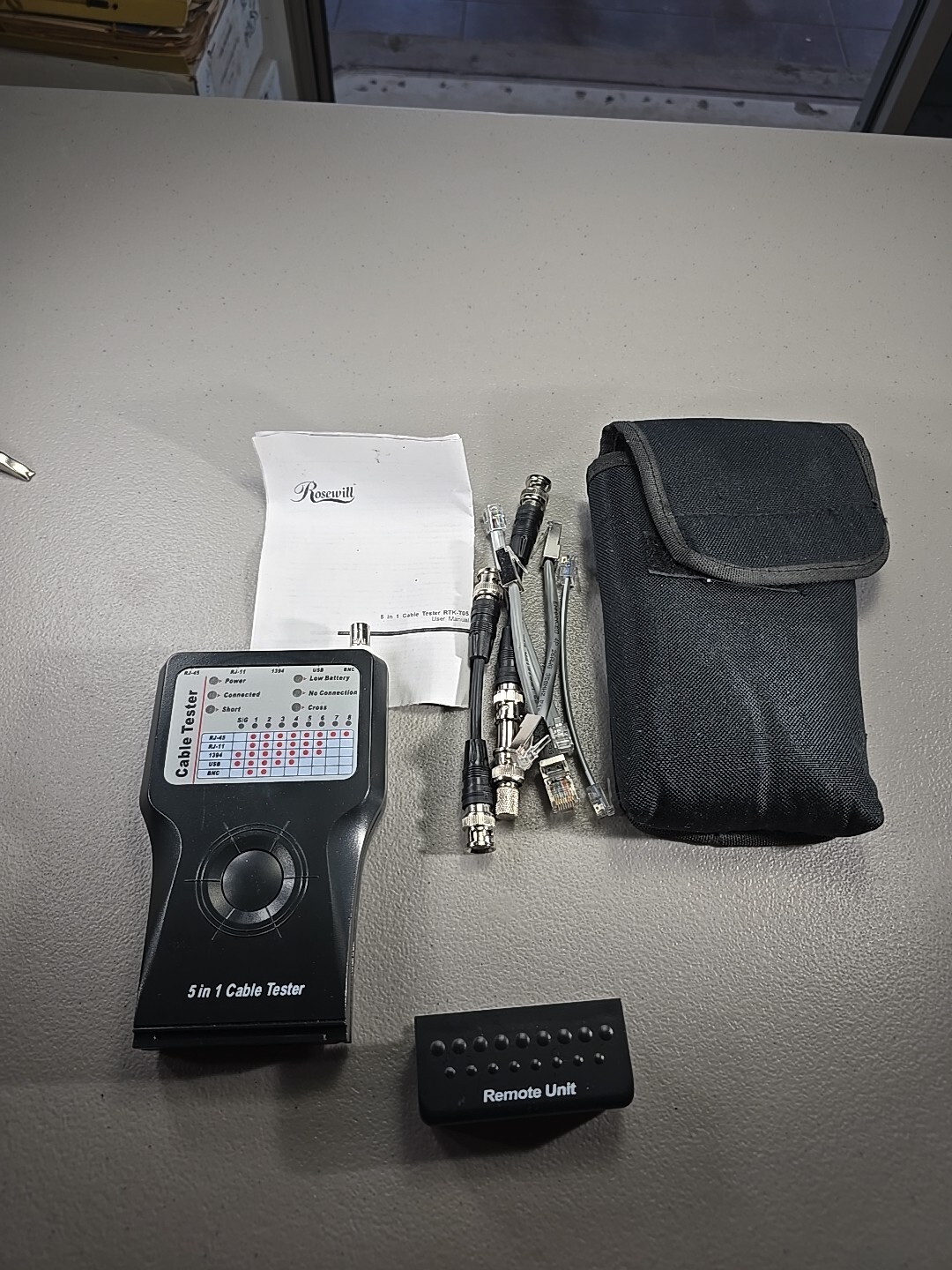 Rosewill RTK-T05 5 in 1 Cable Tester & Carry Bag