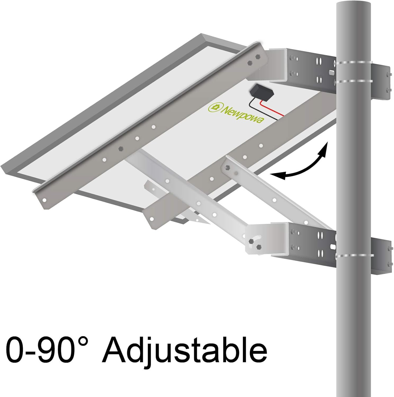 Solar Mounting Bracket Universal Double Arm for Pole/Wall Installation Designed