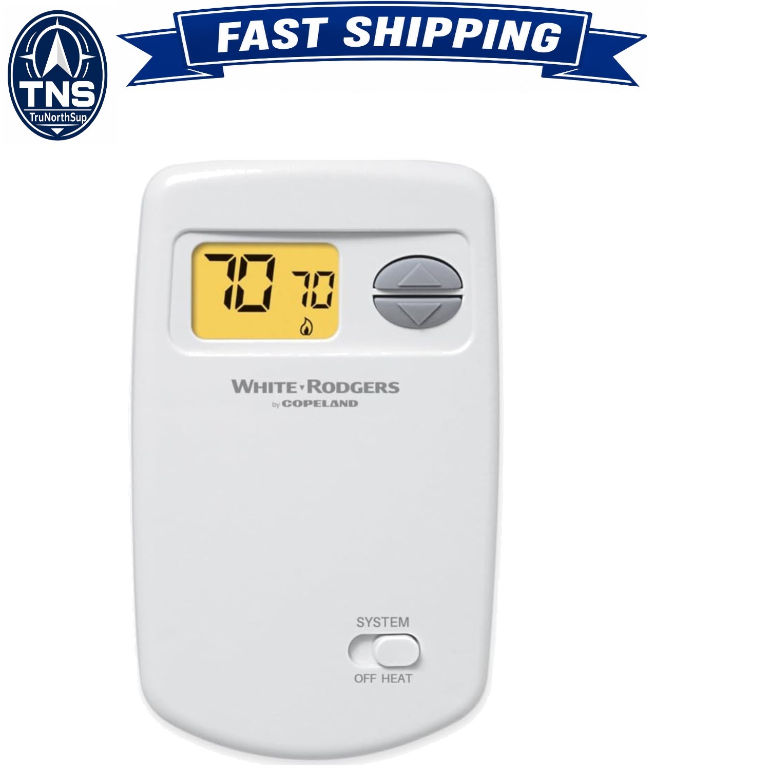 White-Rodgers 1E78-140 70 Series Non-Programmable Digital Thermostat Heater C...