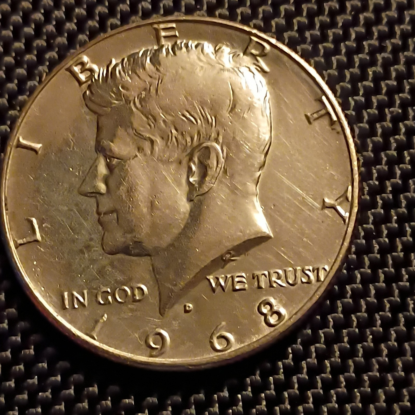 1968-D 50C Kennedy Half Dollar 1968 D  Mint Error silver kennedy half Dollar