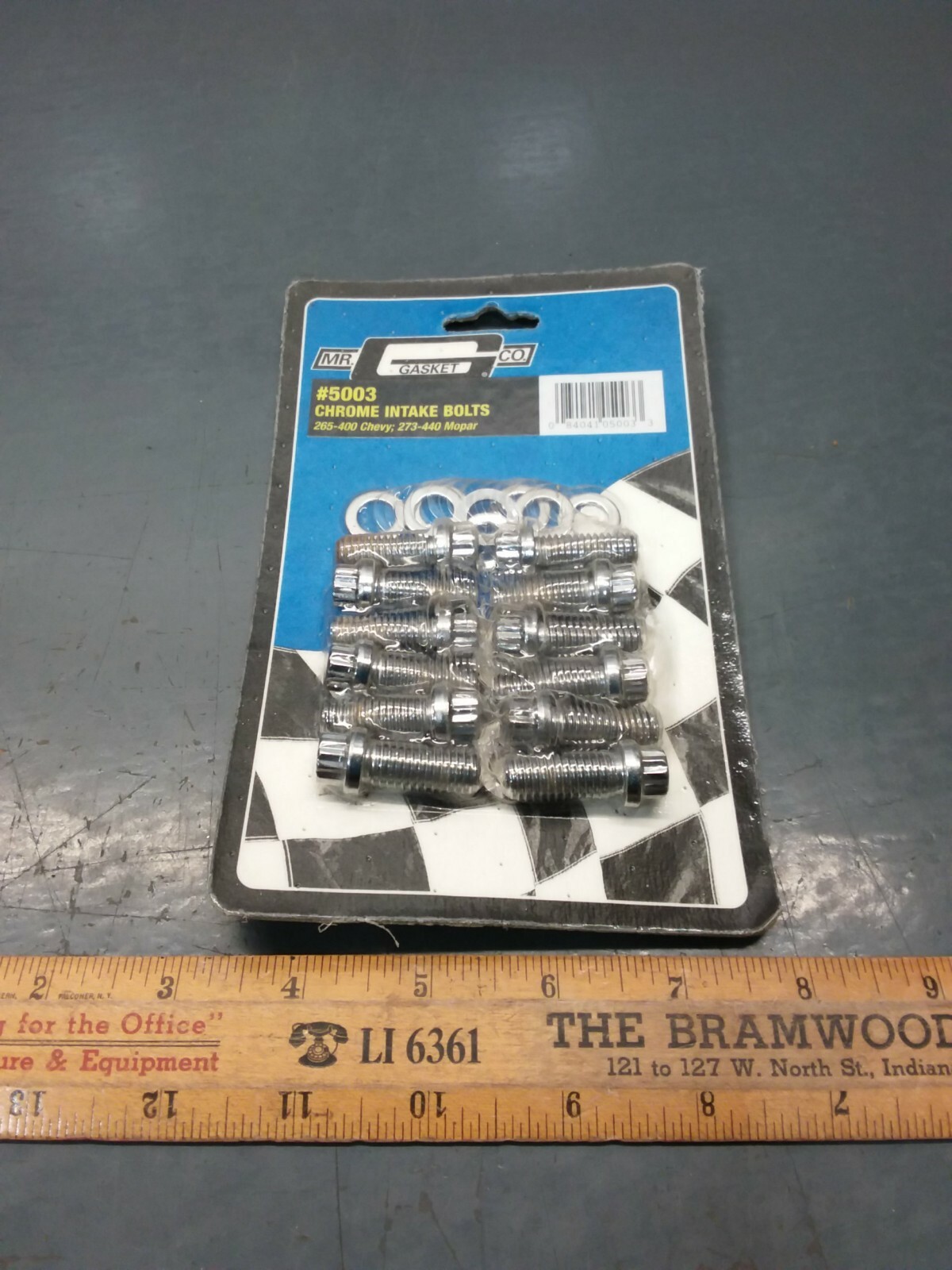 Mr. Gasket Co 5003 Intake Manifold Bolt Set, Chrome, Grade 8, 12-Point.