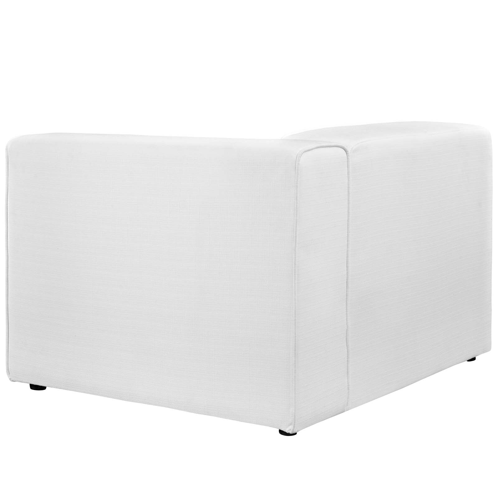 Modway Mingle Fabric Right-Facing Sofa in White