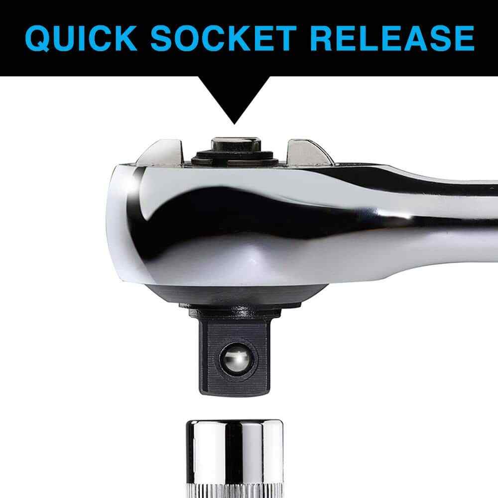 Gearless Ratchet 1/2 in. Drive Socket Quick Release Zero Degree Hand Tool