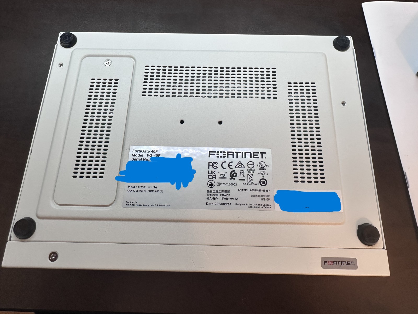 Fortinet FortiGate FG-40F Next Generation Firewall Factory Reset Tested Mint