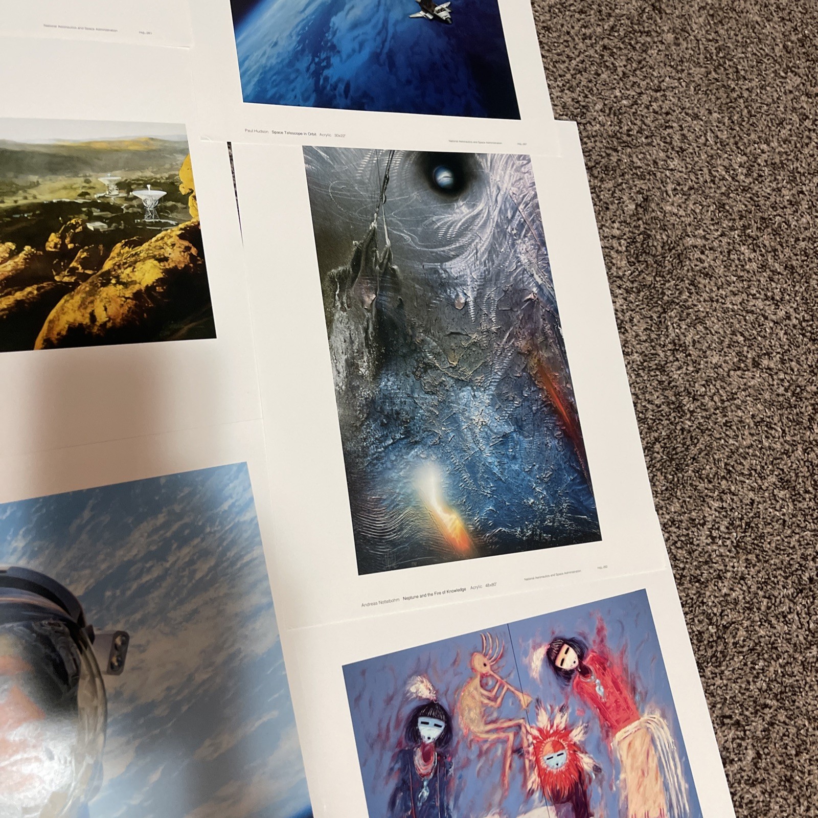 Vintage Selections from the NASA Art Collection 12 Photo Art Prints Portfolio