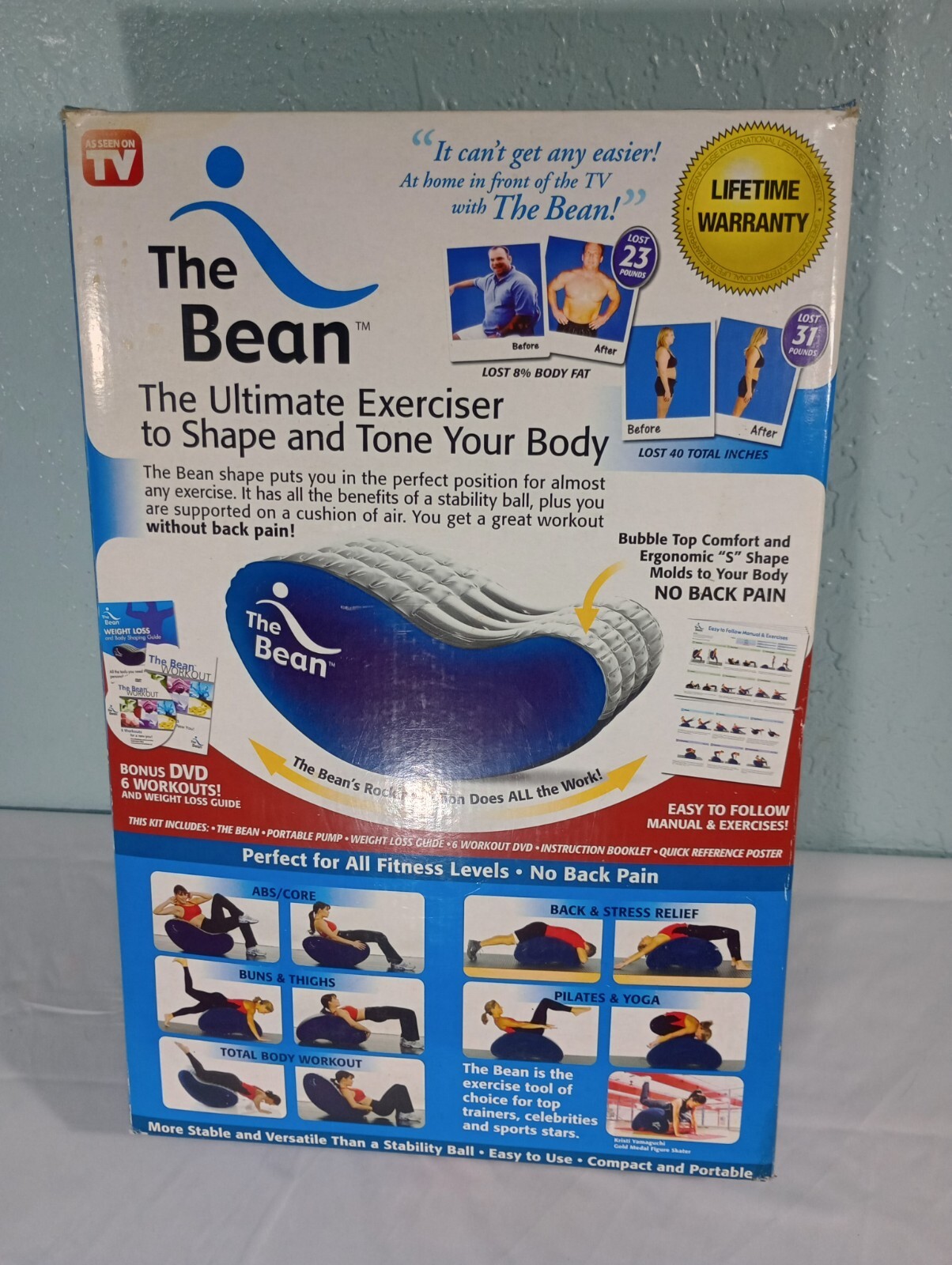 The Bean Ultimate Exerciser Shape Tone Body Rocking Action W/ Pump *Open Box*