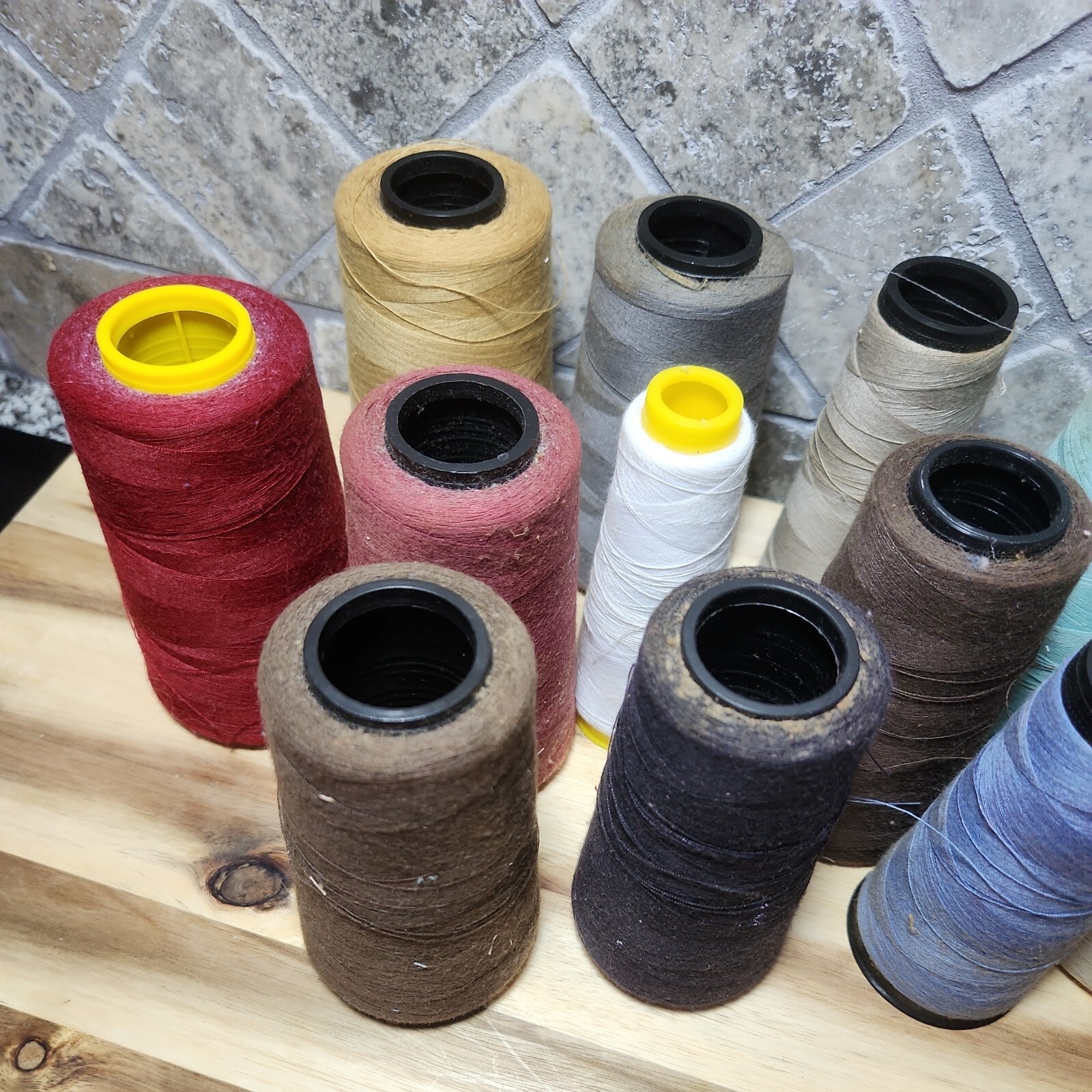 12 Pcs Assorted Thread Spools of 3-PLY Sewing Polyester for Hand & Machine work