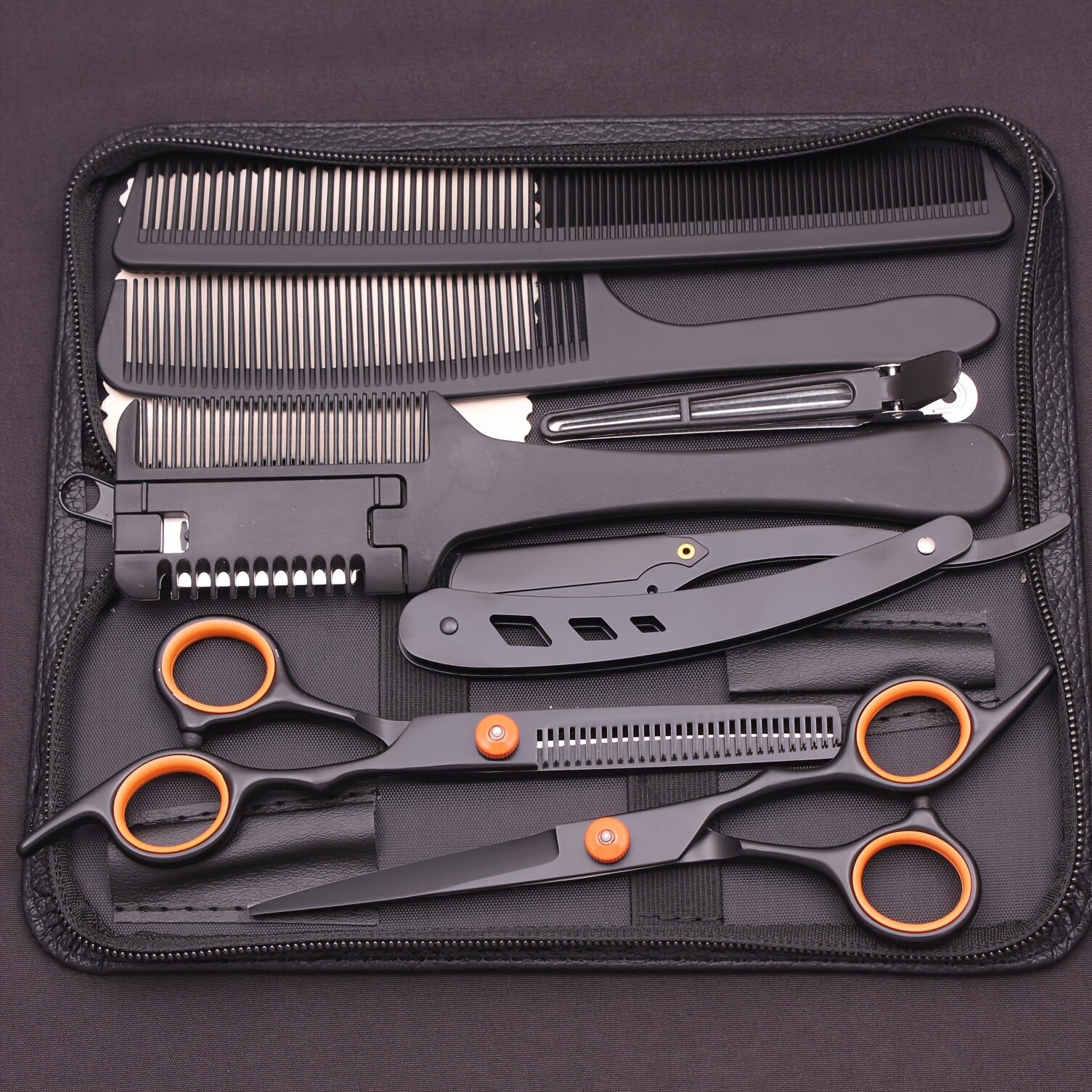 Professional Hair Cutting Kit with Sharp Blades for Home DIY Barber Styling
