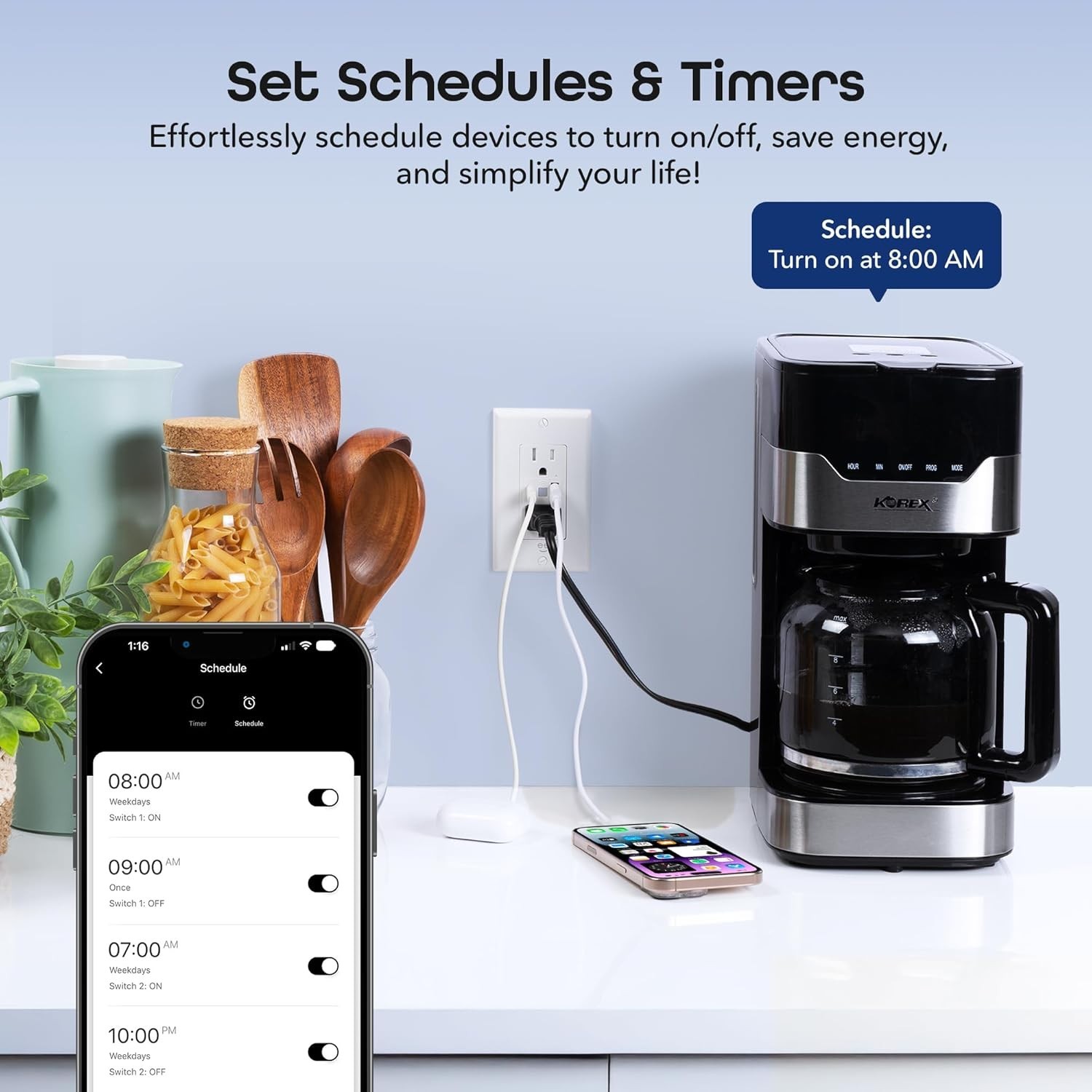 Smart Outlet with Overload Protection & Voice Control - Embed Automation Today!