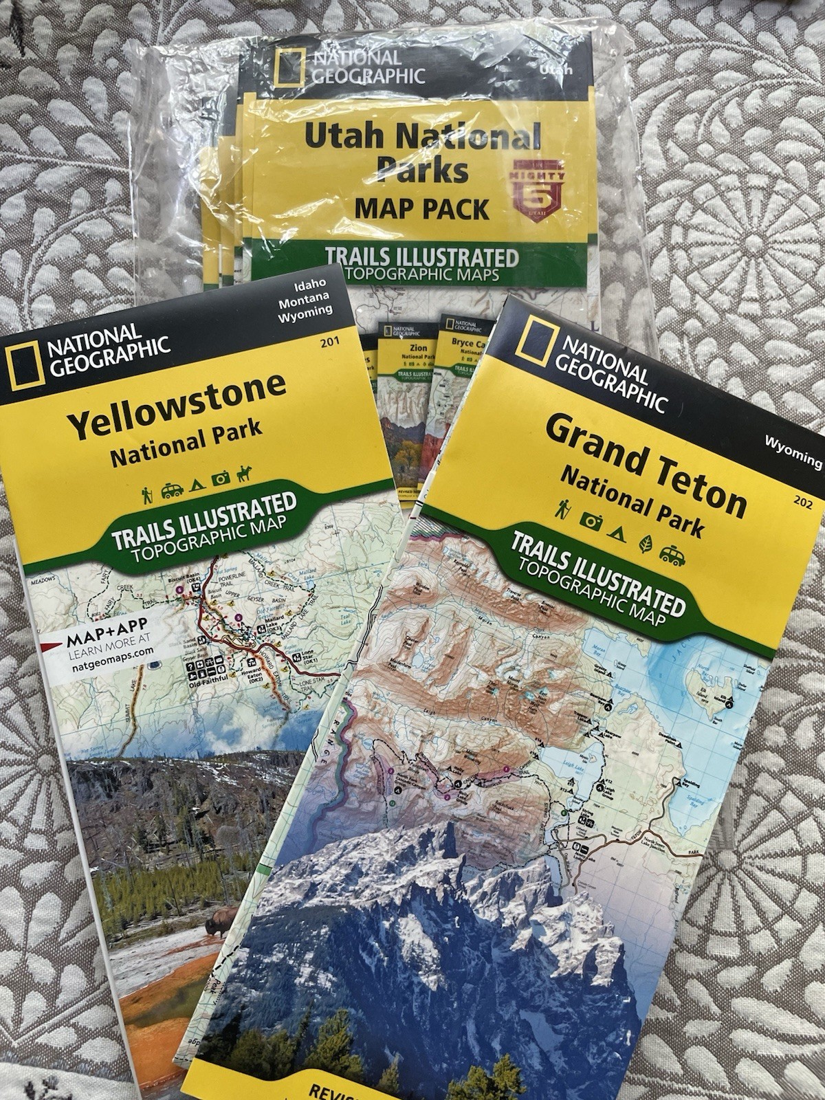 National Geographic National Park Maps Utah/Yellowstone/Grand Teton