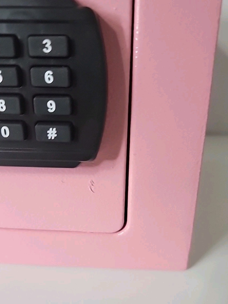 Intelligent Electronic Safe, Pink, Some Paint Touch-up (See Pictures), 2 Keys