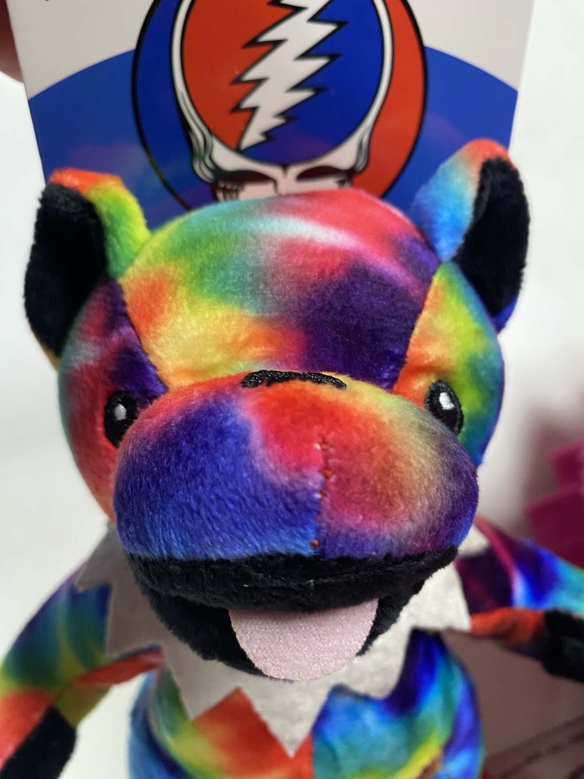 Grateful Dead Dancing Tie Dye Bear Medium Plush Dog Toy