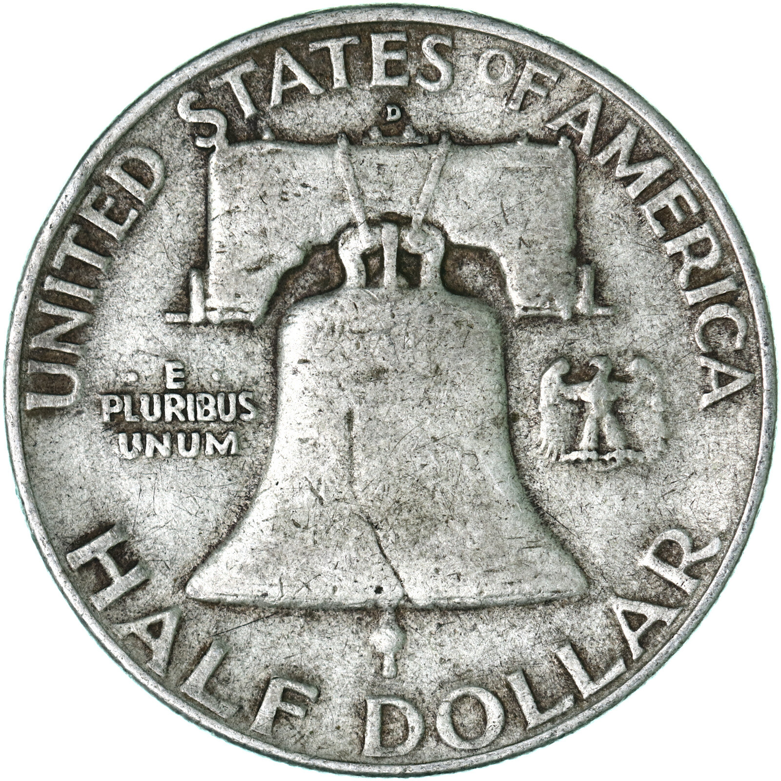 1959 D Franklin Half Dollar 90% Silver Fine FN