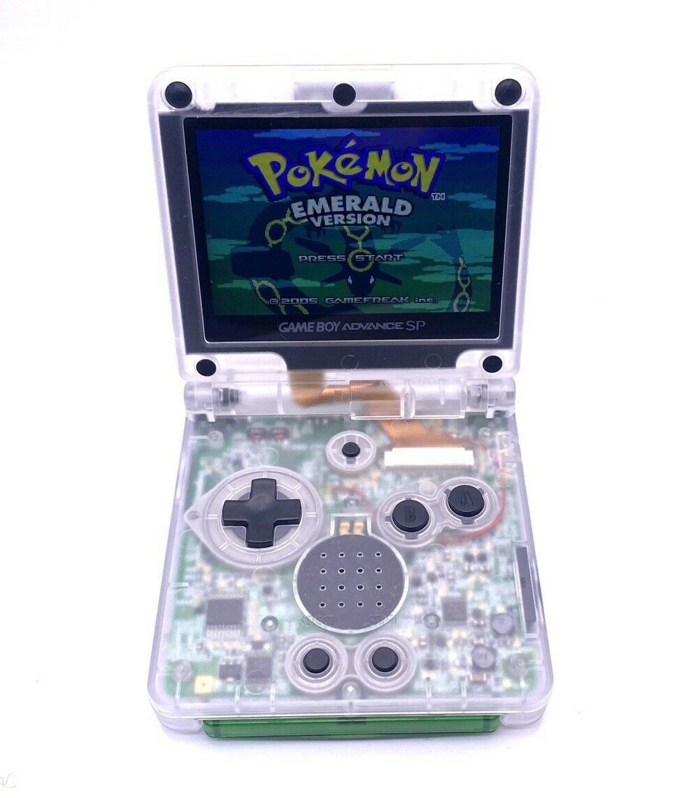 Gameboy Advance SP  Gba Sp IPS V2   in transparent shell with charger bundle