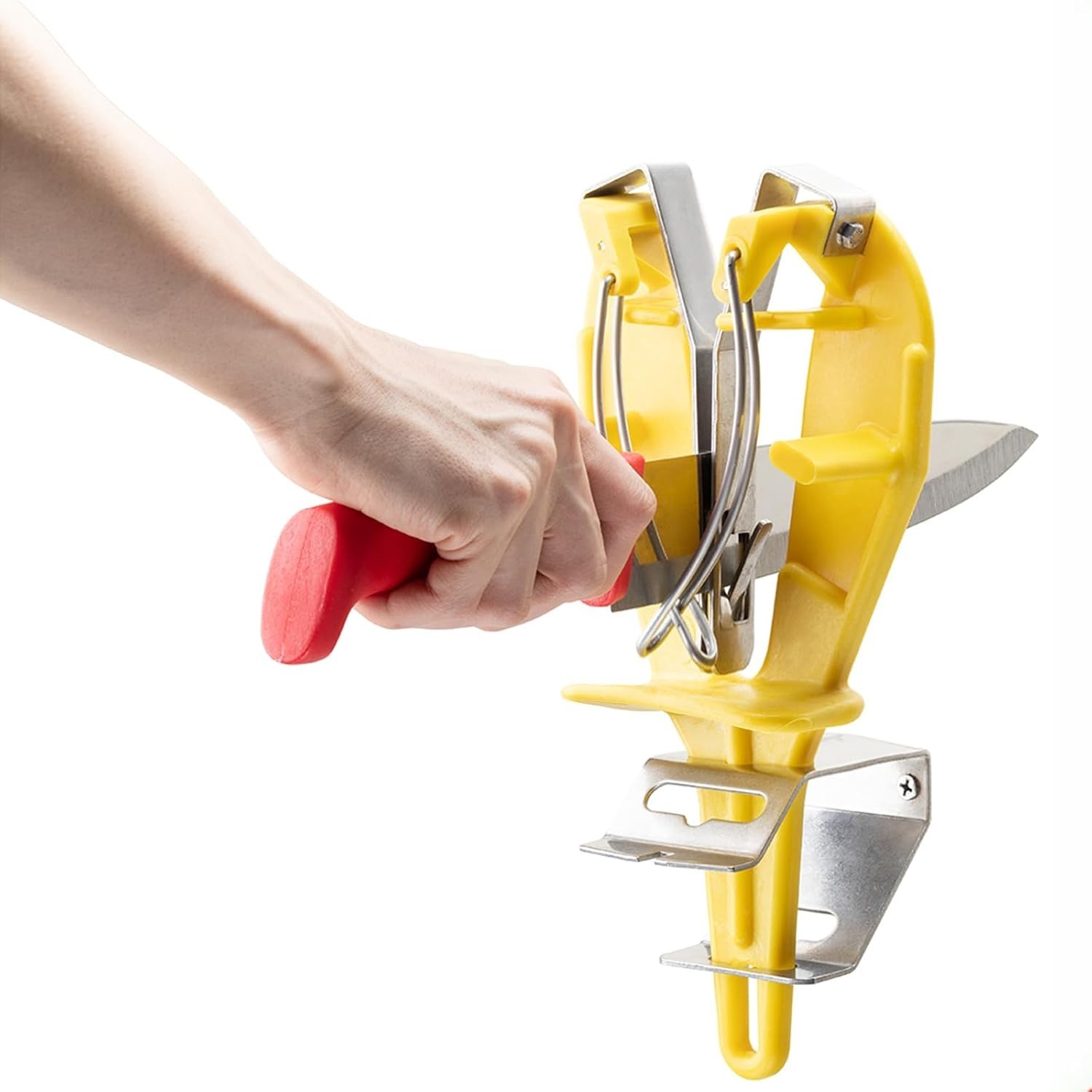 Stainless Steel Knife Sharpener Tool with Bracket, Maintenance Sharpening Too...
