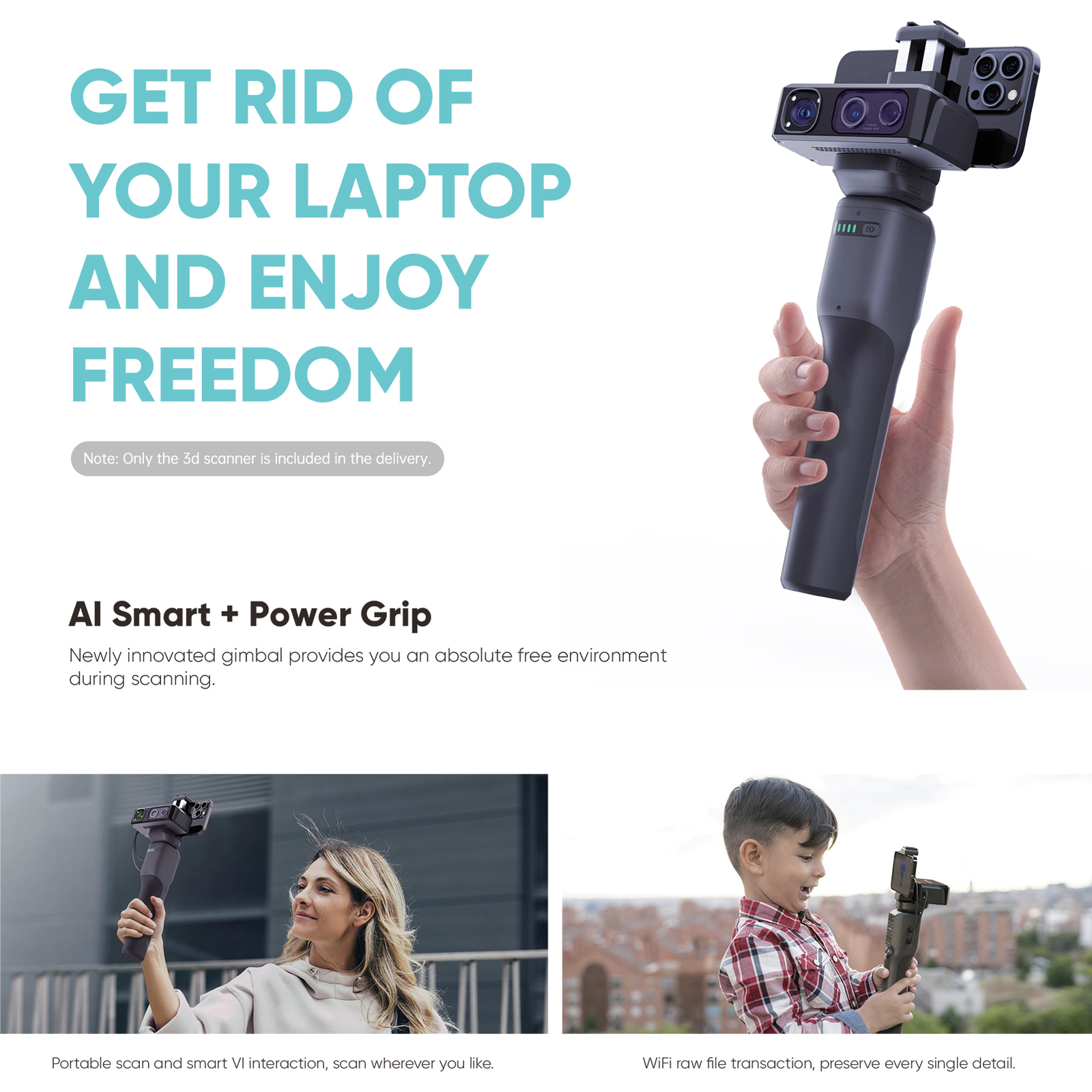 3DMakerpro Seal Handheld 3D Scanner 10FPS Anti-Shake Optical Lens Miniature Y4D7