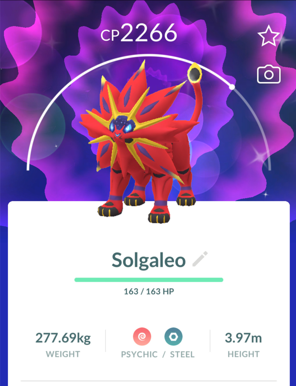 Pokémon Shiny Solgaleo - GO Read description