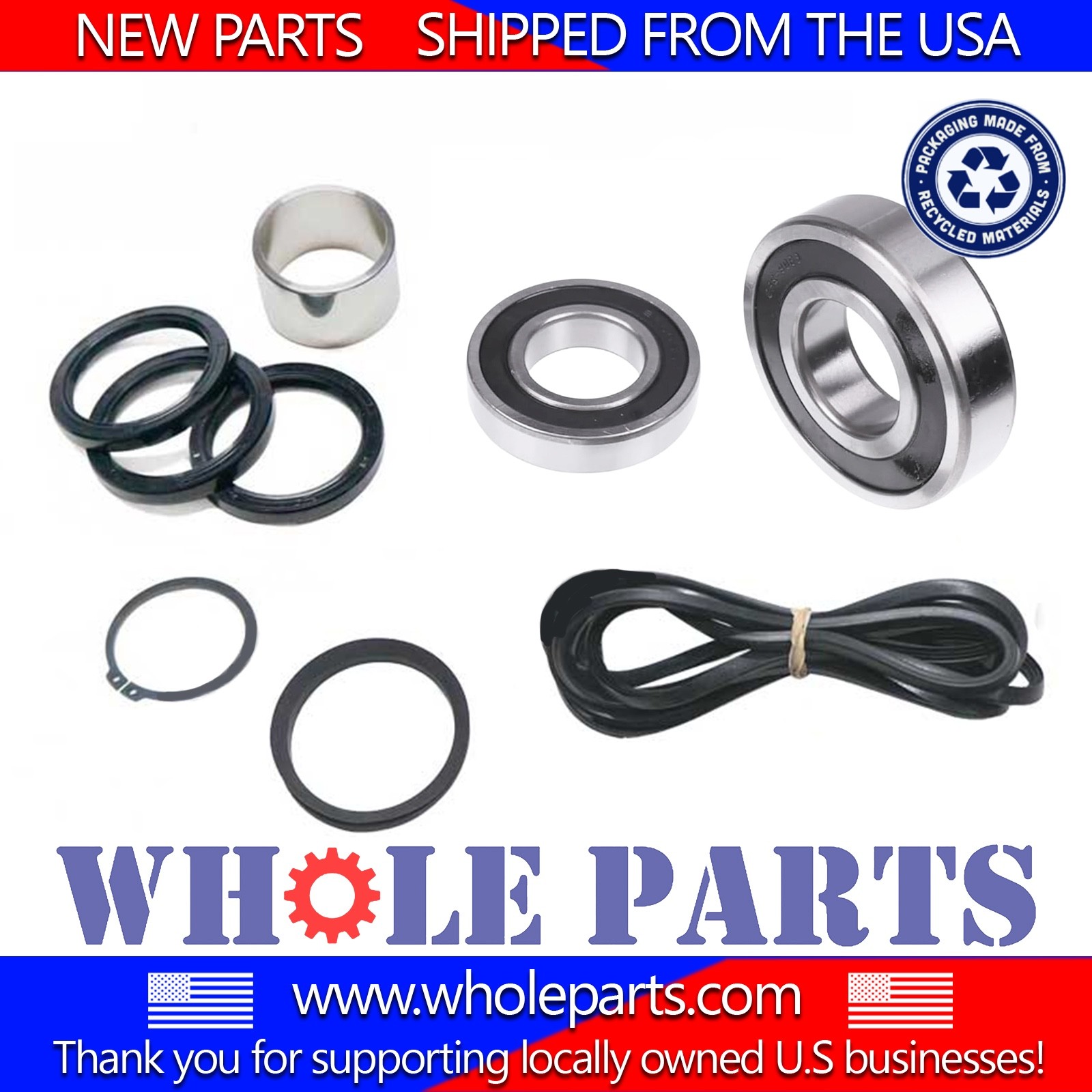 New 472990220 / 990220 Commercial Washer Bearing & Seal Kit for Wascomat