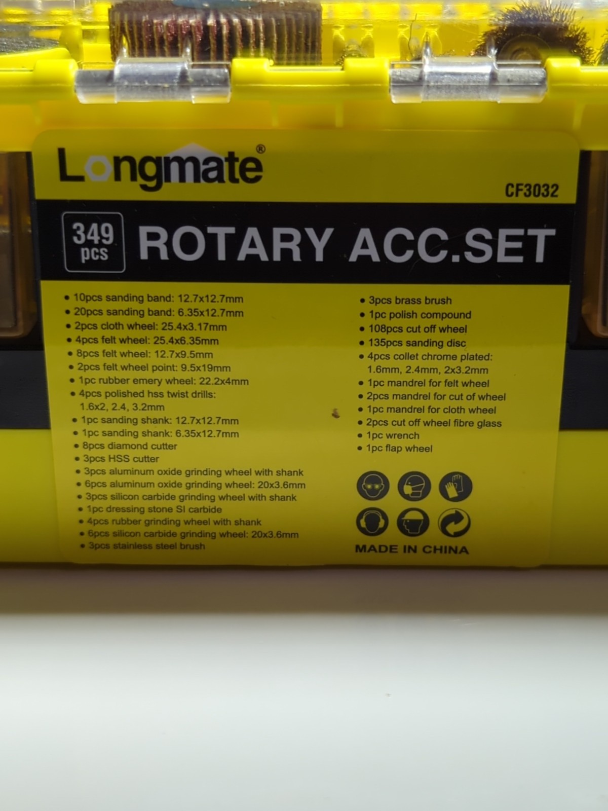 Longmate 349pc Rotary Tool Accessory Kit Cutting Sanding Polishing Drilling Set