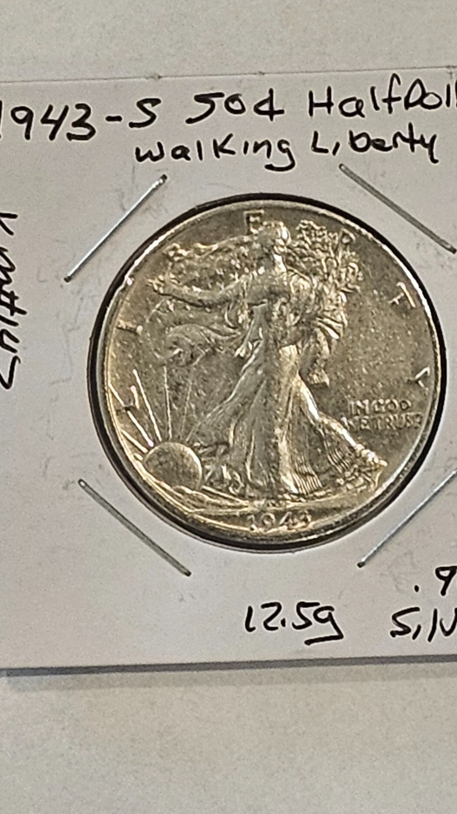 1943-S 50C Walking Liberty Half Dollar XF Silver