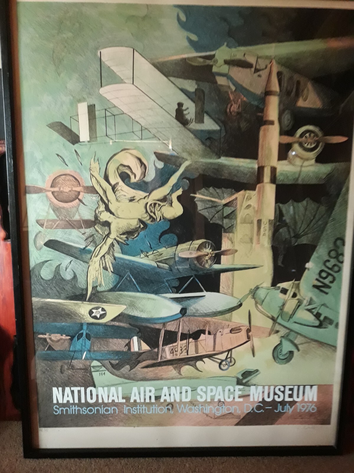 Rare Original National Air and Space Museum Poster, Signed & Numbered