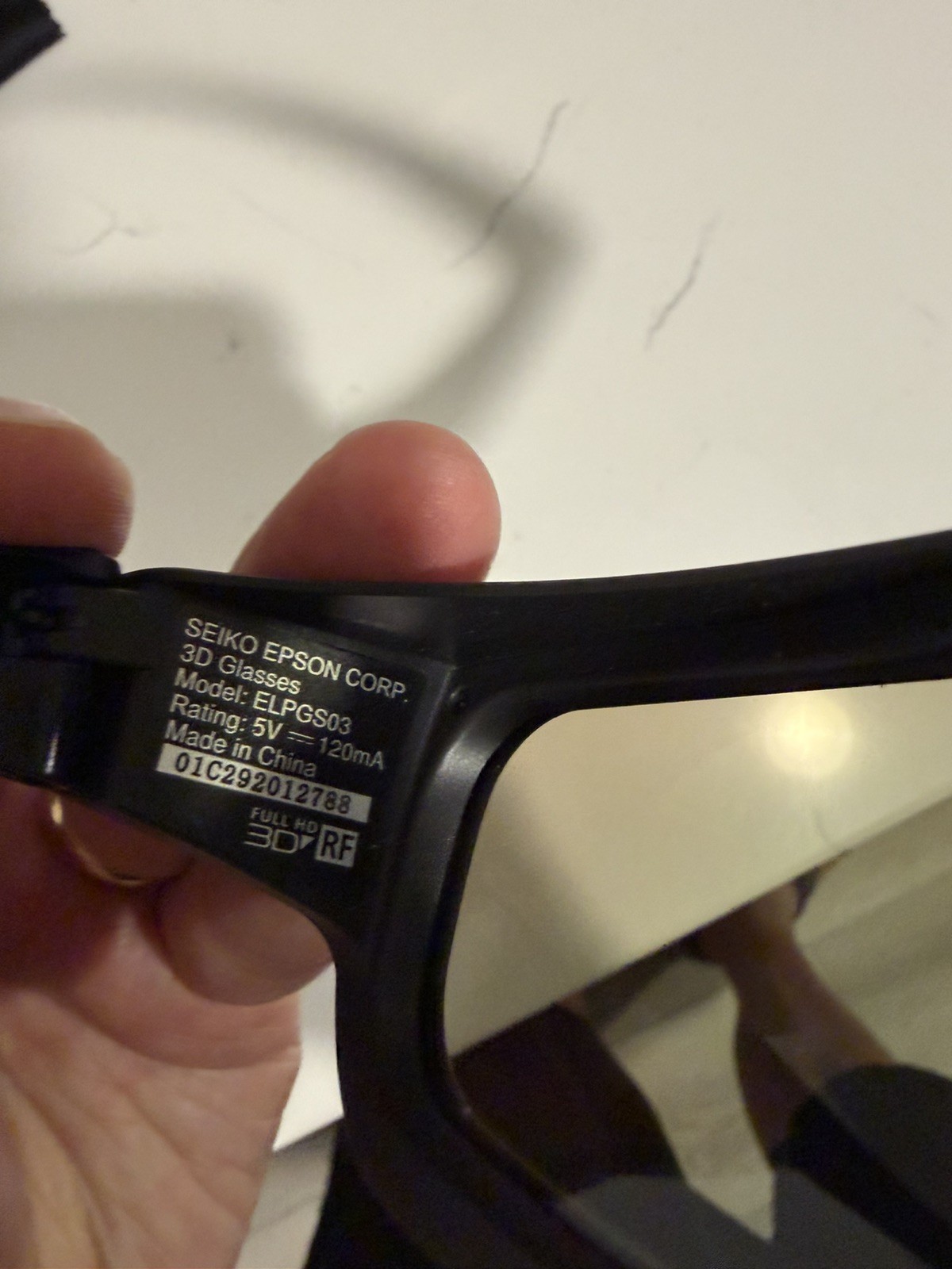Epson ELPGS03 Active 3D Glasses