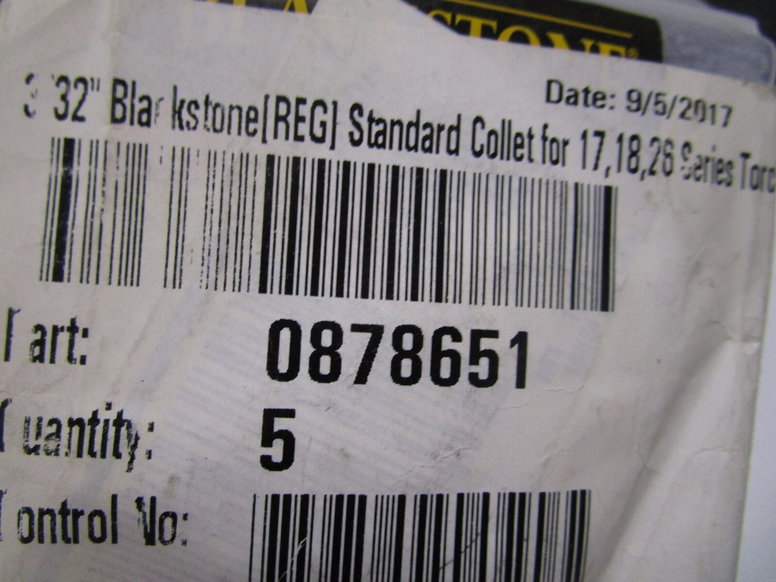 10N24 - 3/32" ORMADUS® Standard Collet for 17,18,26 Series Torches QTY 5