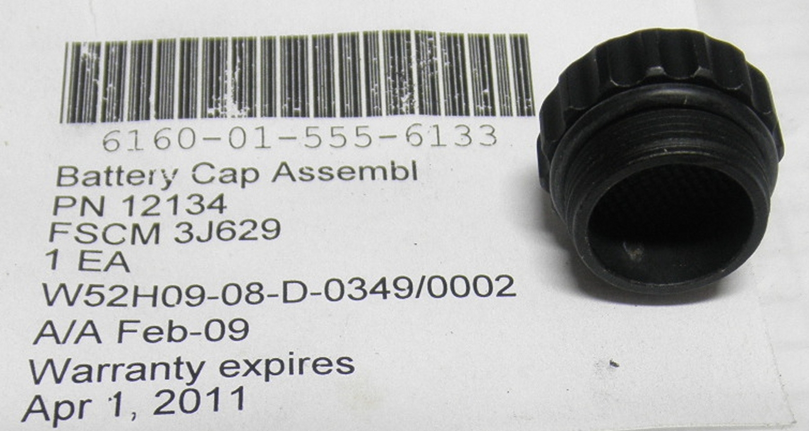 6160-01-555-6133 12134 Battery Cap Assembly