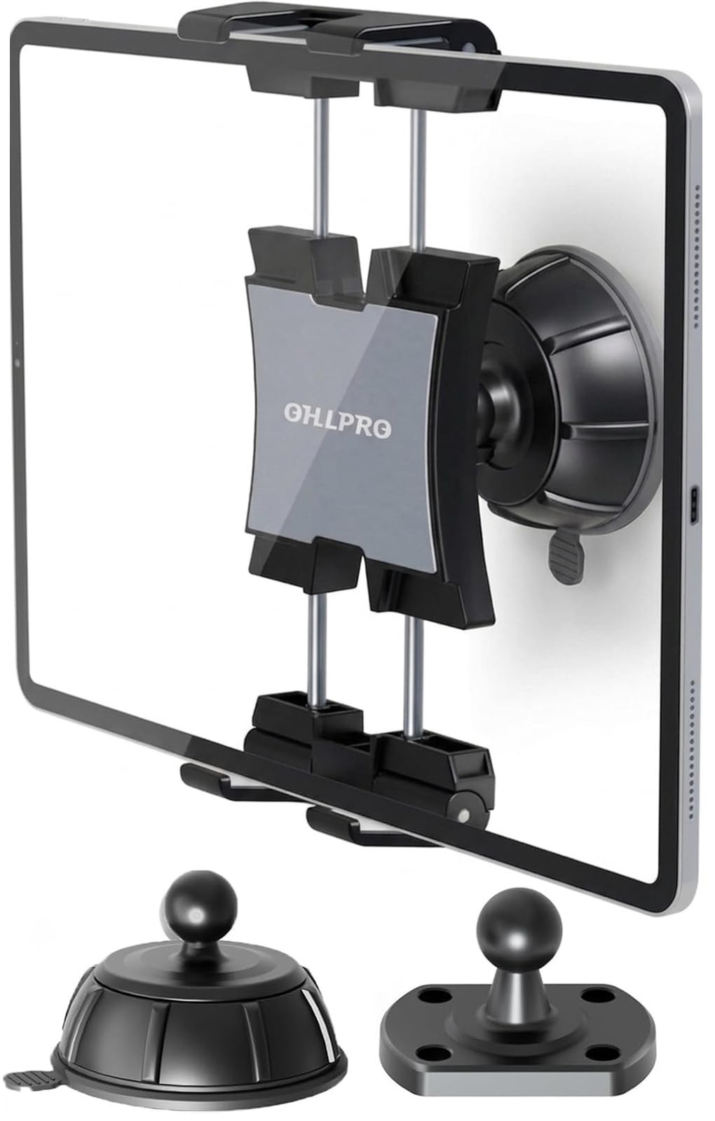 OHLPRO Tablet Wall Mount Holder,360° Rotating iPad for 5-13" Device, black