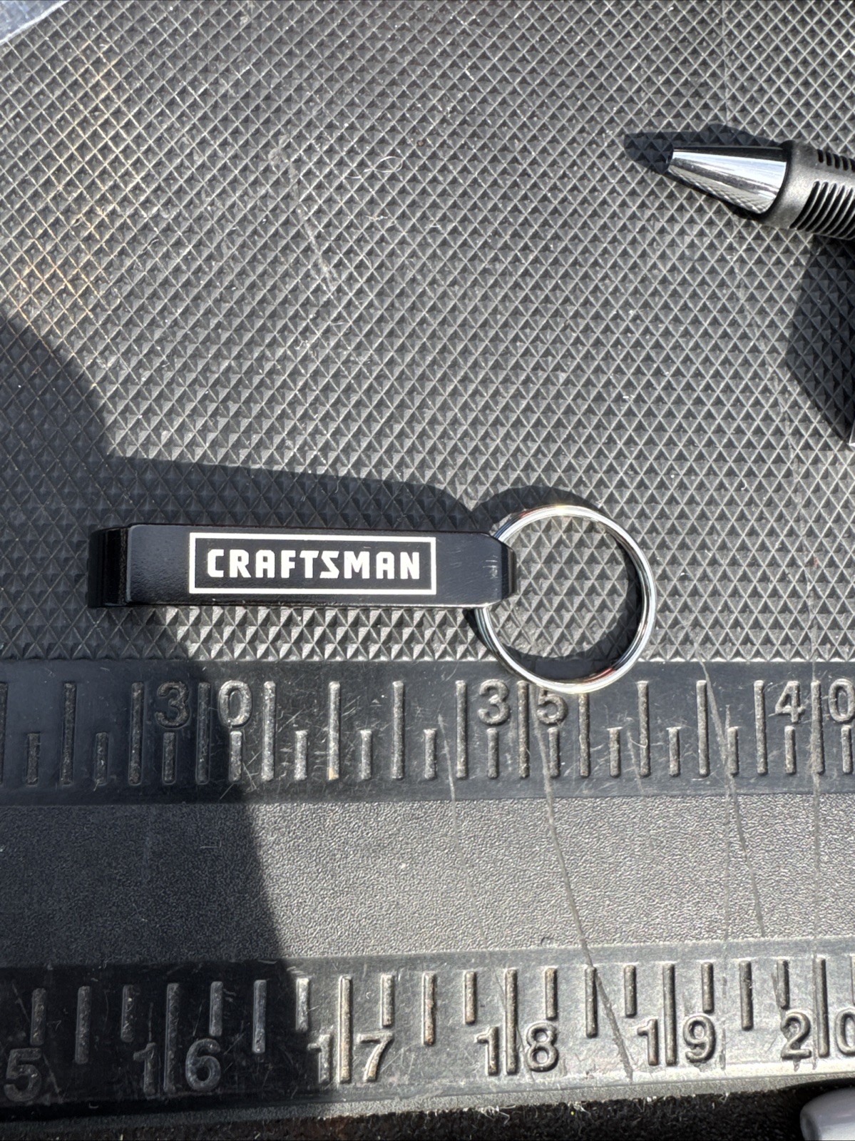 Sears Craftsman Black keychain Bottle Opener Rare Nos