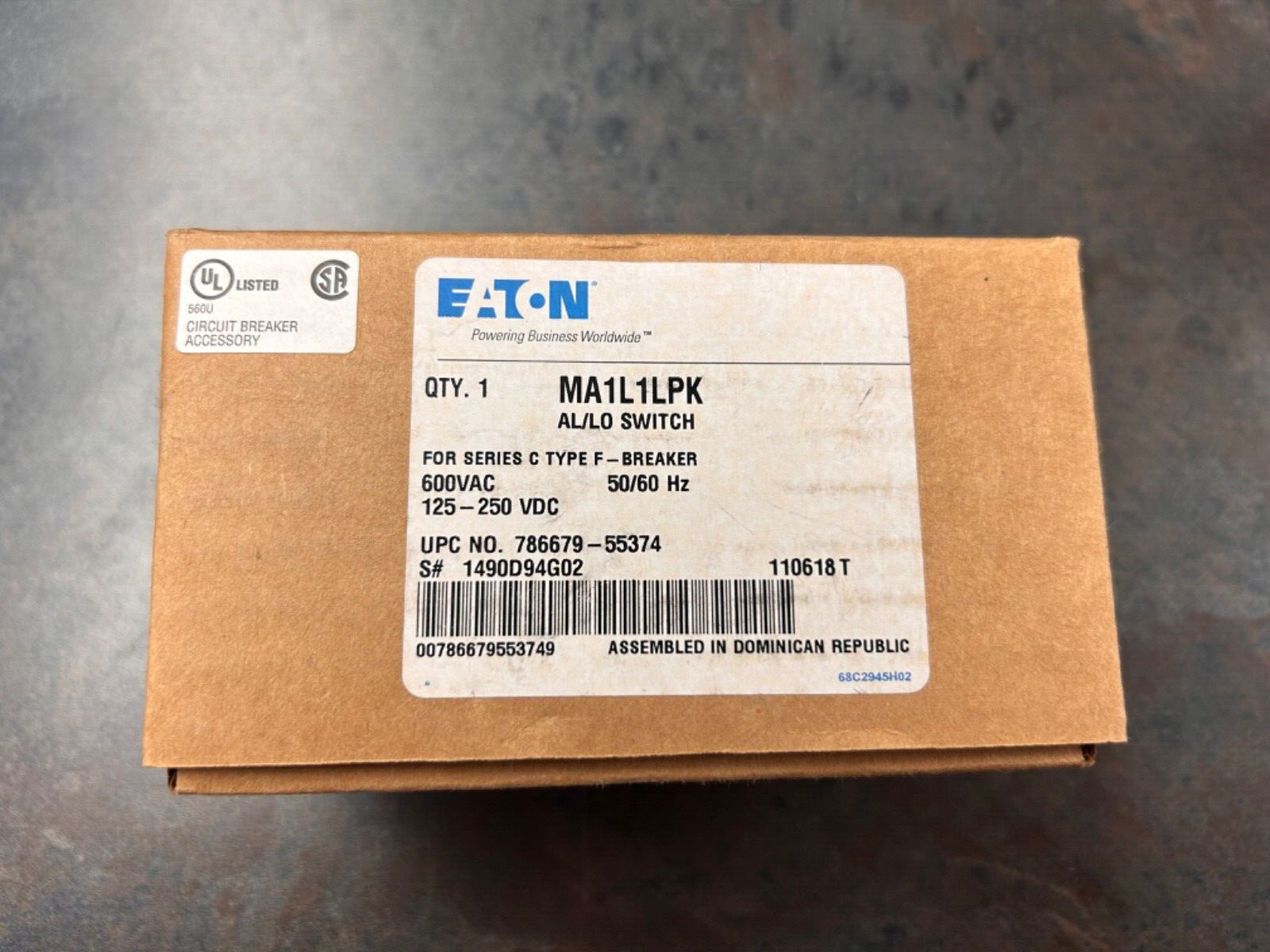 NEW EATON CUTLER-HAMMER MA1L1LPK AL/LO ALARM AUXILIARY SWITCH QUANTITY
