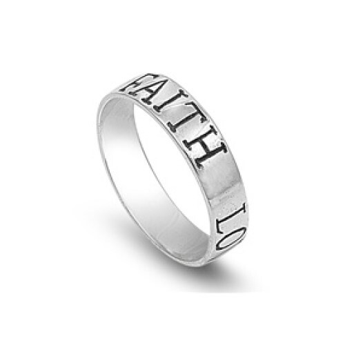 .925 Sterling Silver Faith Love Hope Fashion Promise Ring Size 4-12 NEW