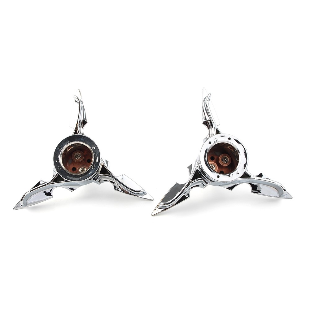 For Harley Softail Touring Chrome Spun Blade Spinning Front Axle Cap Nut Cover