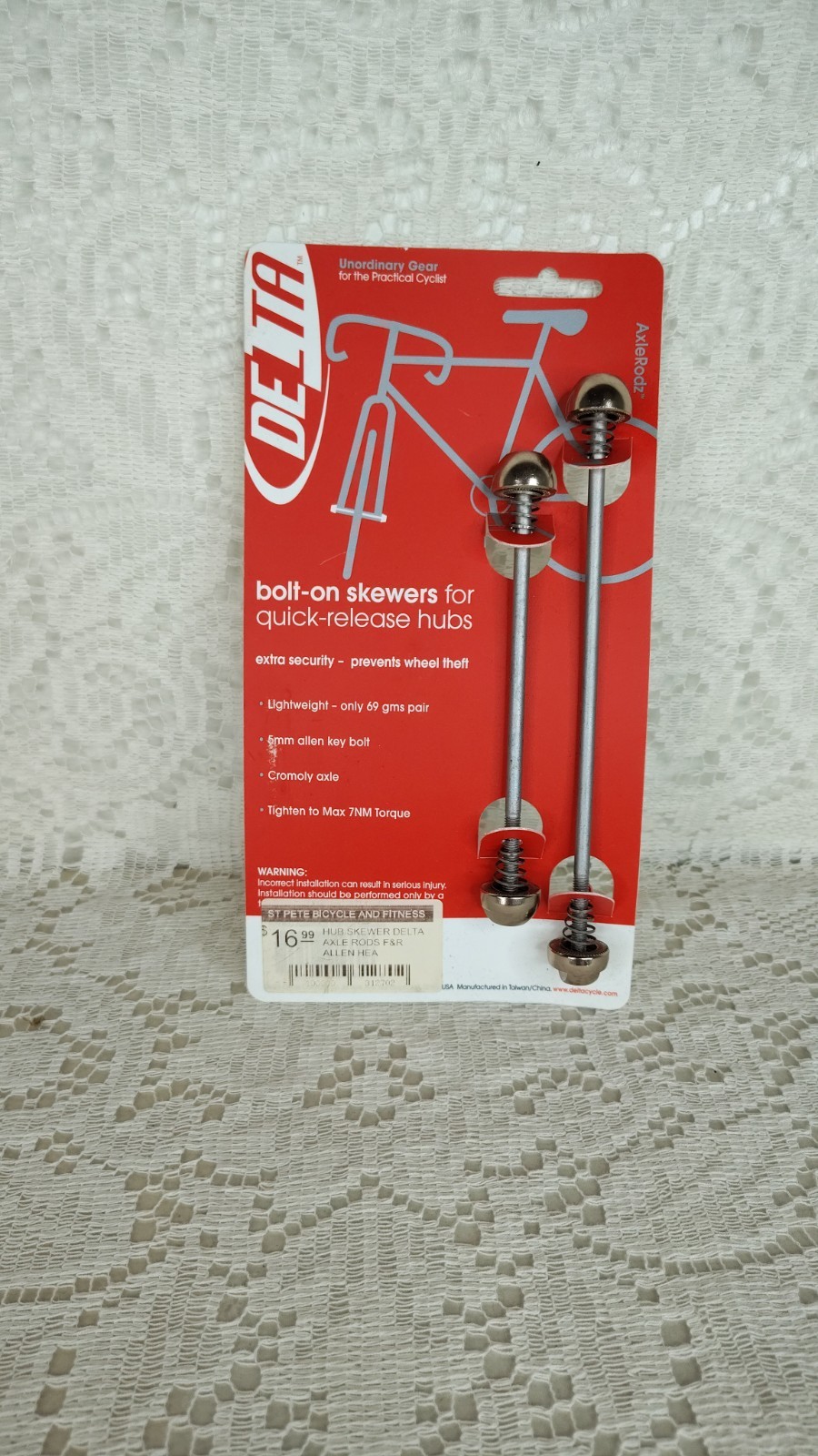 Delta Axle Rodz Locking Skewer Set (Silver) [TD9100]