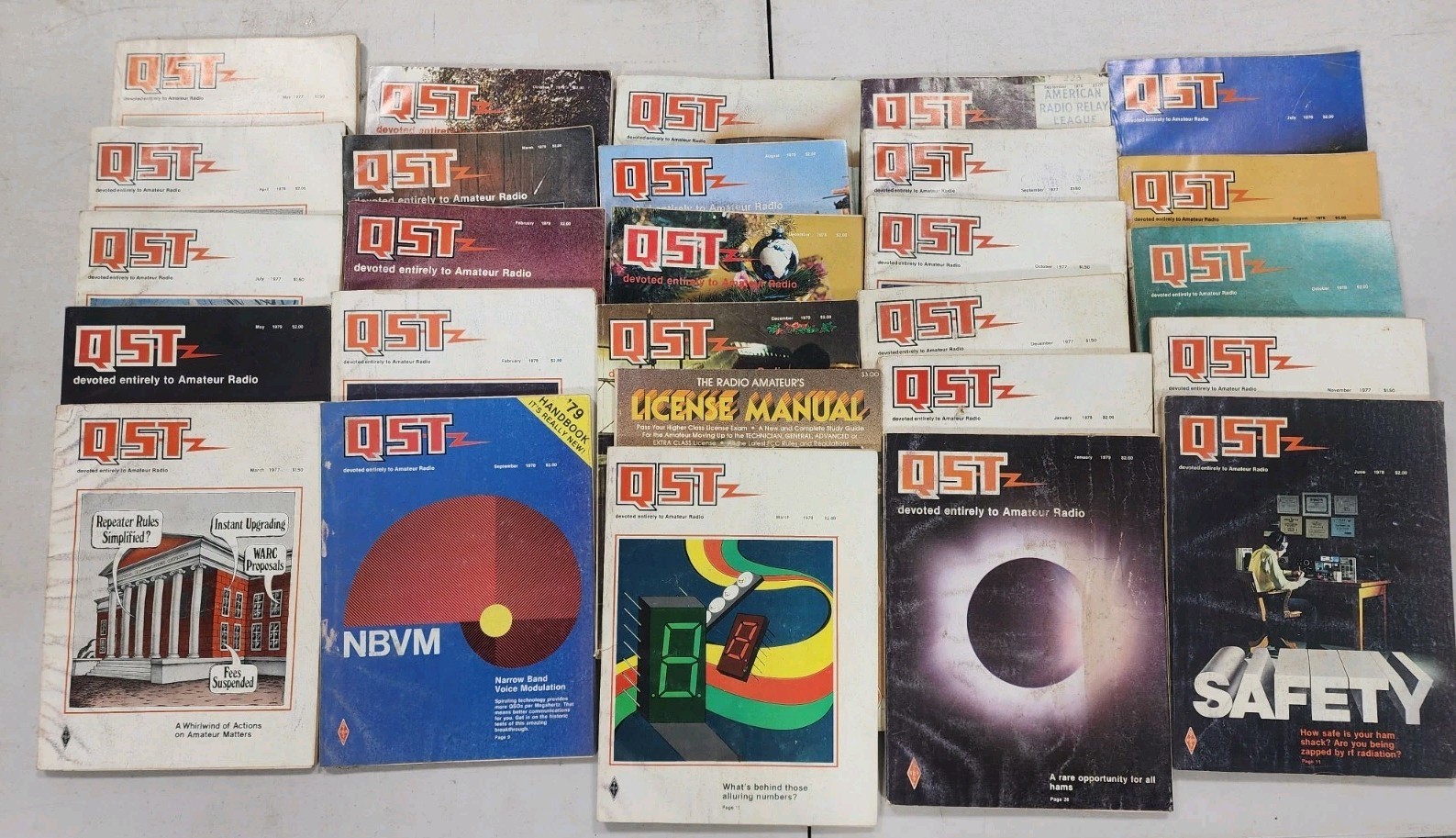 QST Amateur  Radio Magazine Lot Of 27 Late 1970s