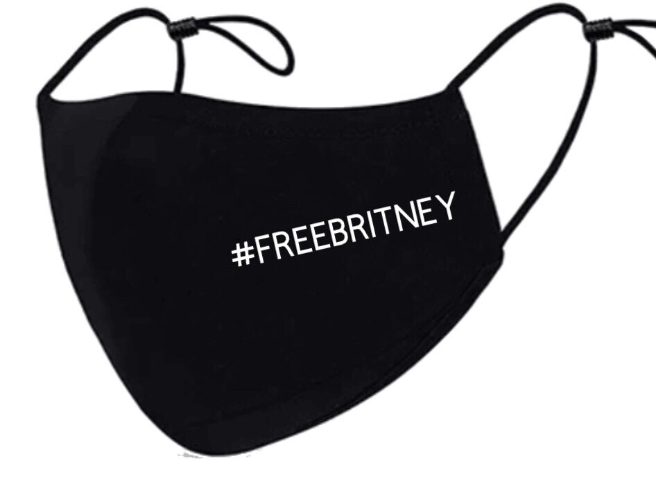 Free Britney Face Mask #FREEBRITNEY Adjustable Elastic 100% Cotton