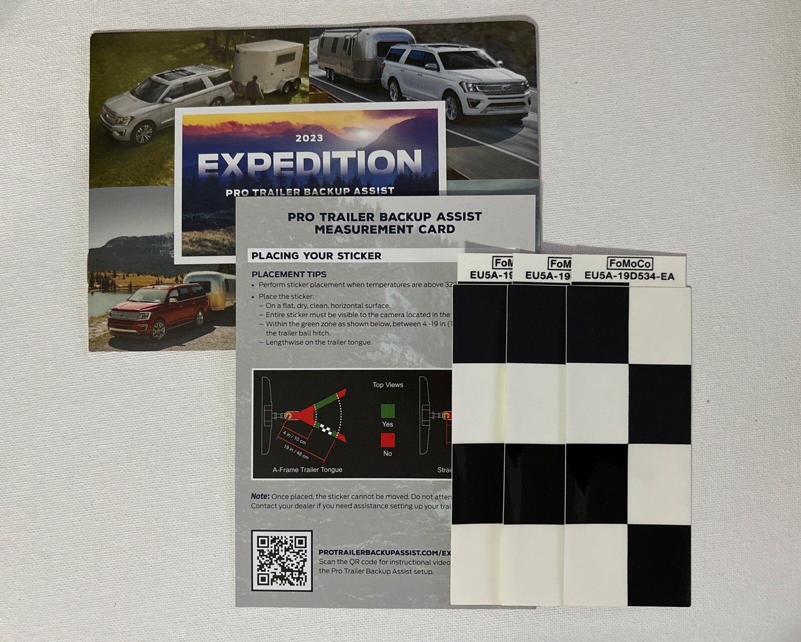 Lot 3 Ford Expedition Pro Backup Assist Stickers for Trailer EU5A-19D534-EA OEM